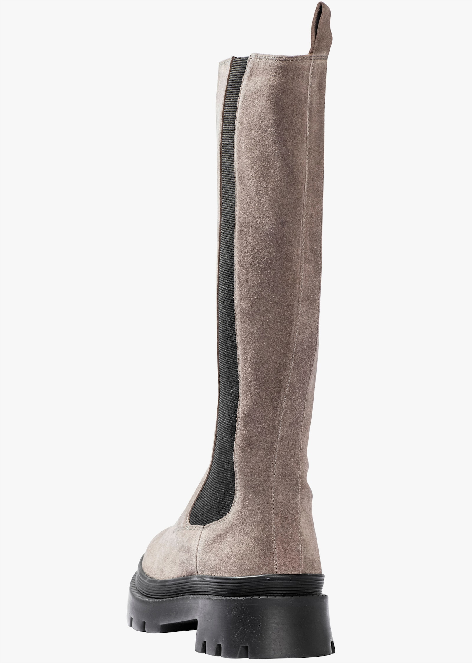 sheego Weitschaftstiefel mit Stretch-Einsatz - taupe