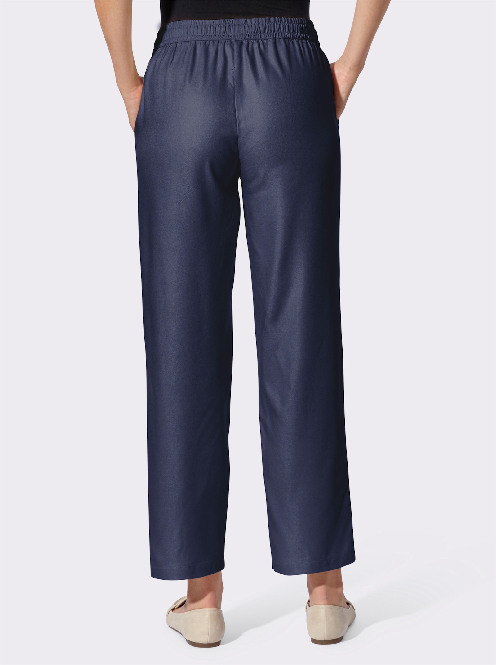 Schlupfhose in strukturierter Qualität - marine