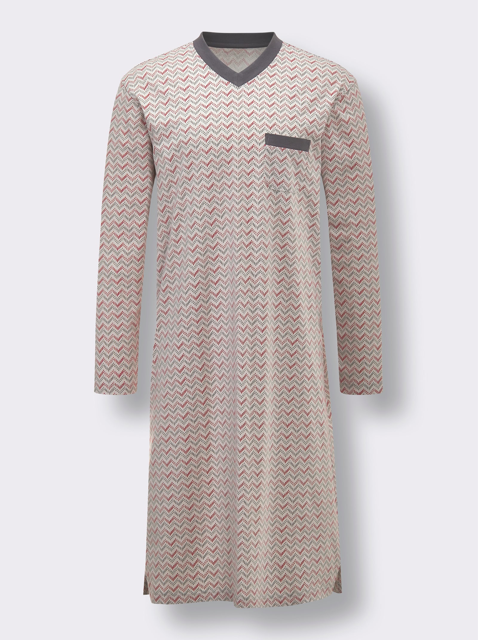 wäschepur men Nachthemden - marine + lichtgrijs bedrukt