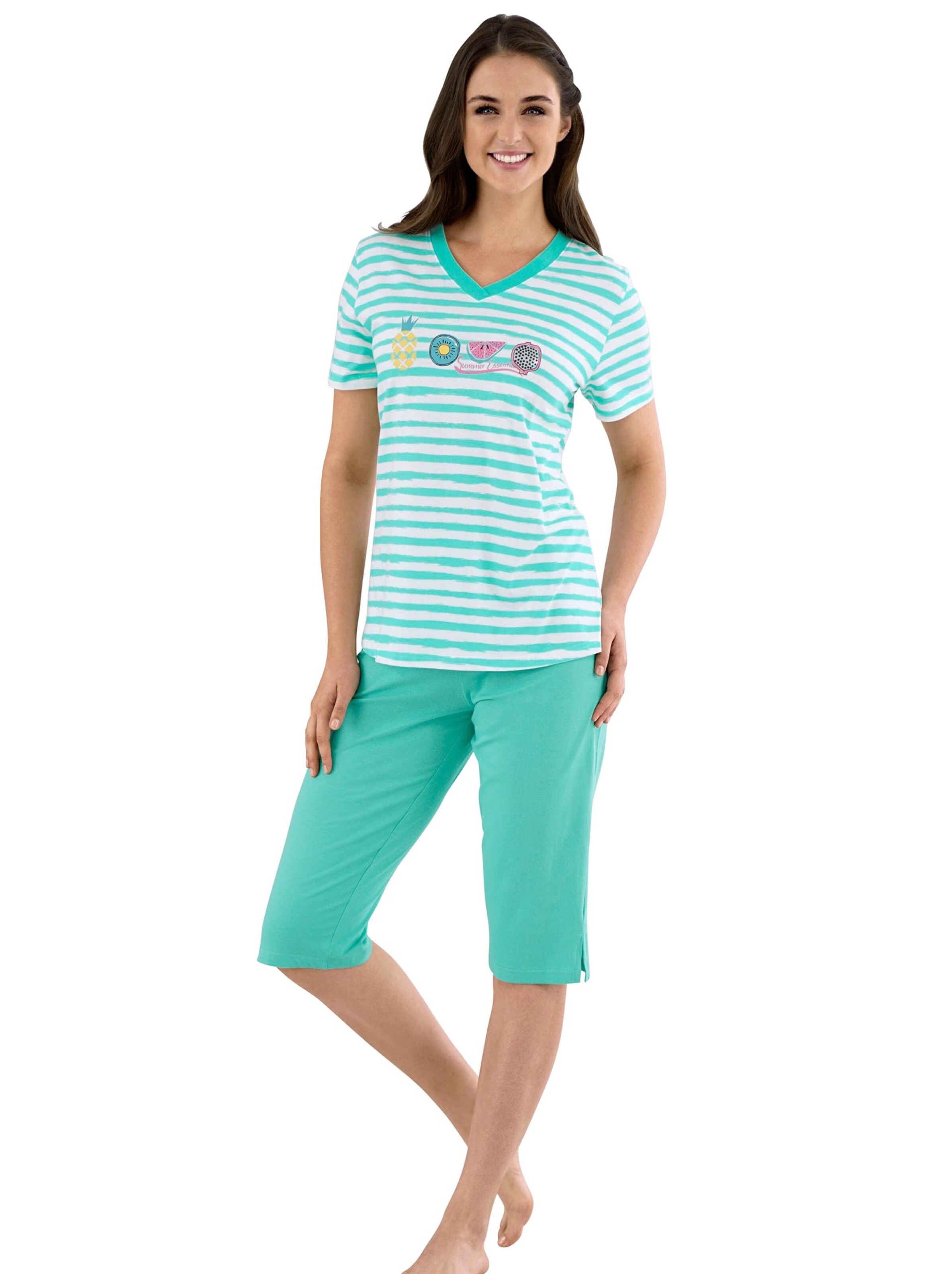 Comtessa Capri-Anzüge - grün + grün-geringelt