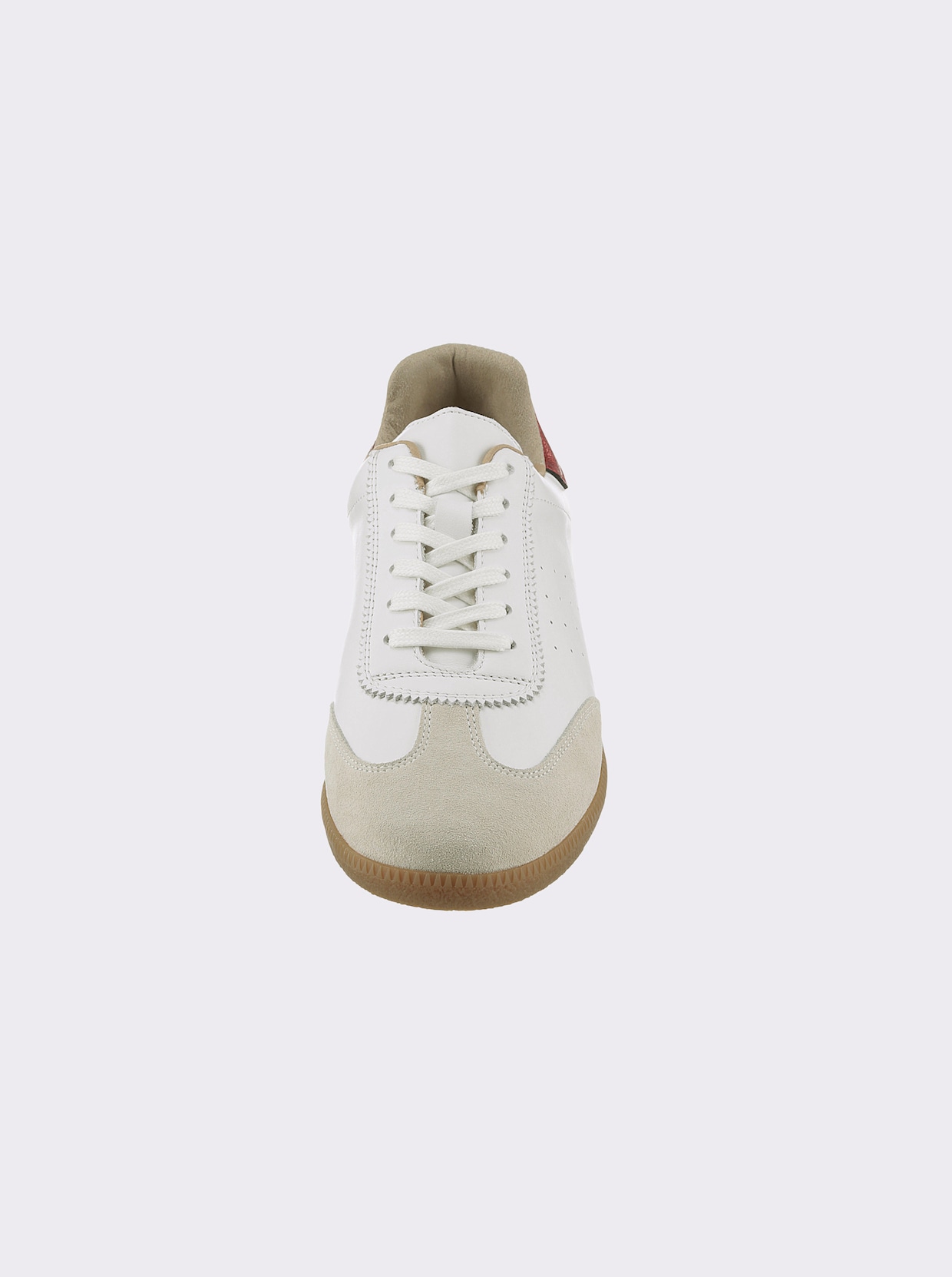 heine Sneaker - weiss-rot-metallic