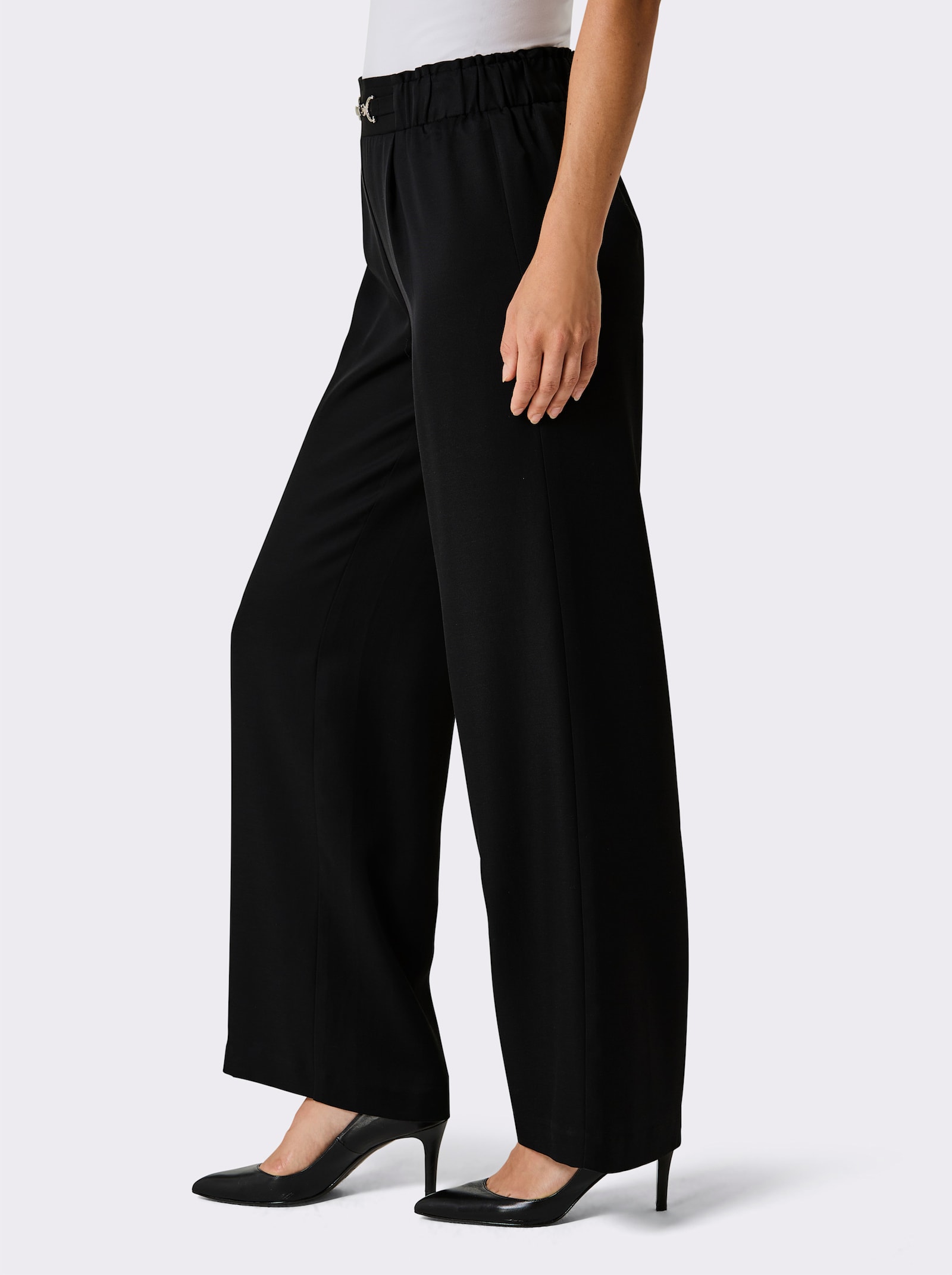 CREATION L PREMIUM Webhose im hochwertigen Mix aus Lyocell und Leinen - schwarz