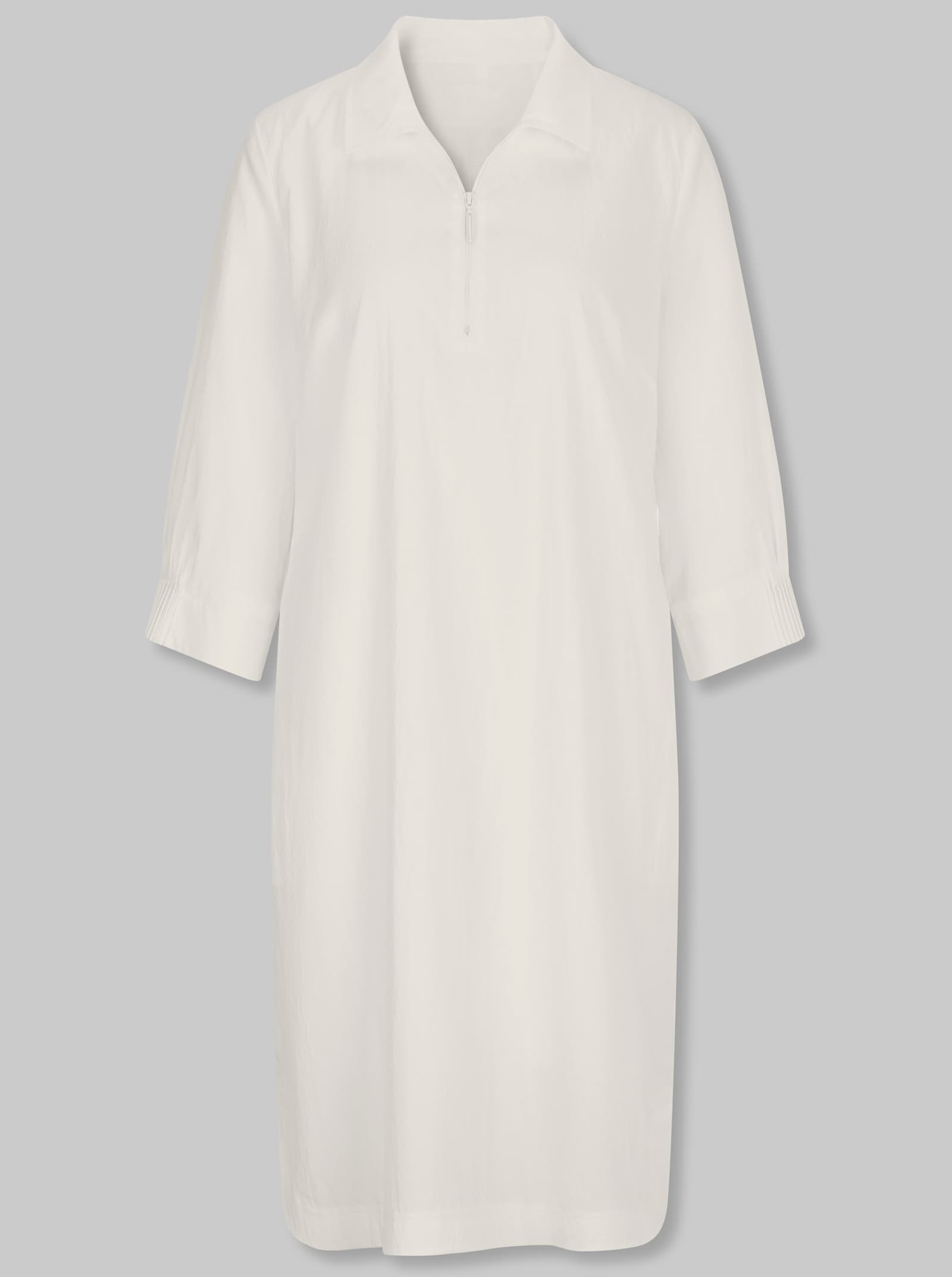 heine Polokleid mit Plissee-Ärmel - ecru