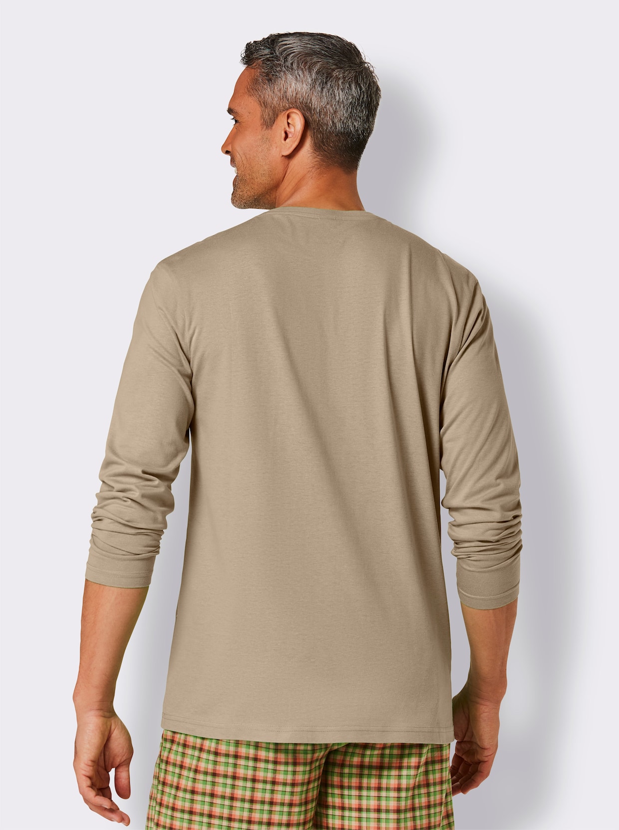 wäschepur men Pyjama-Shirt - beige
