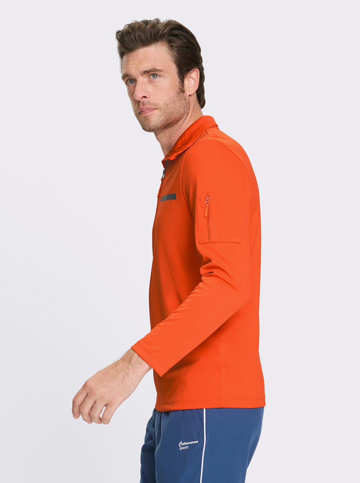 Catamaran Sports Sweatshirt in Interlock-Qualität - orange