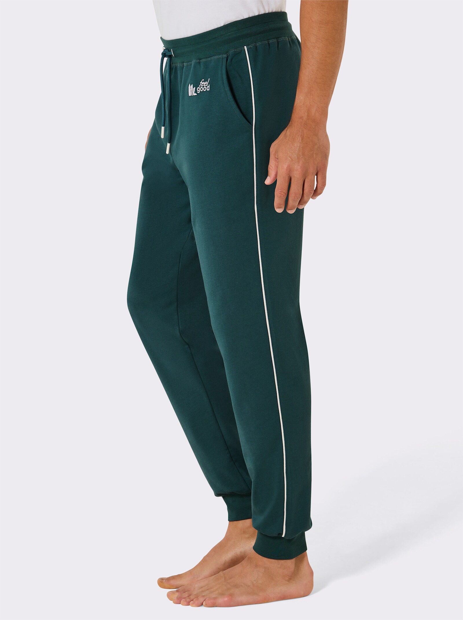 feel good Hose - petrol-weiß