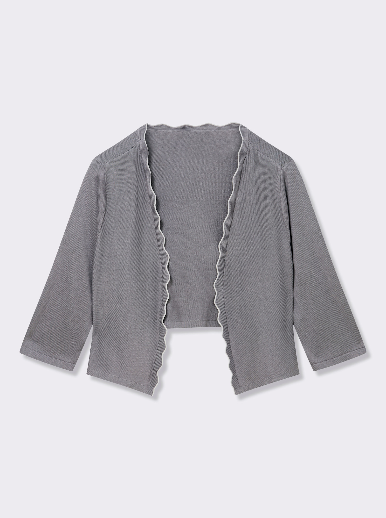Bolero in Feinstrick-Qualität - steingrau