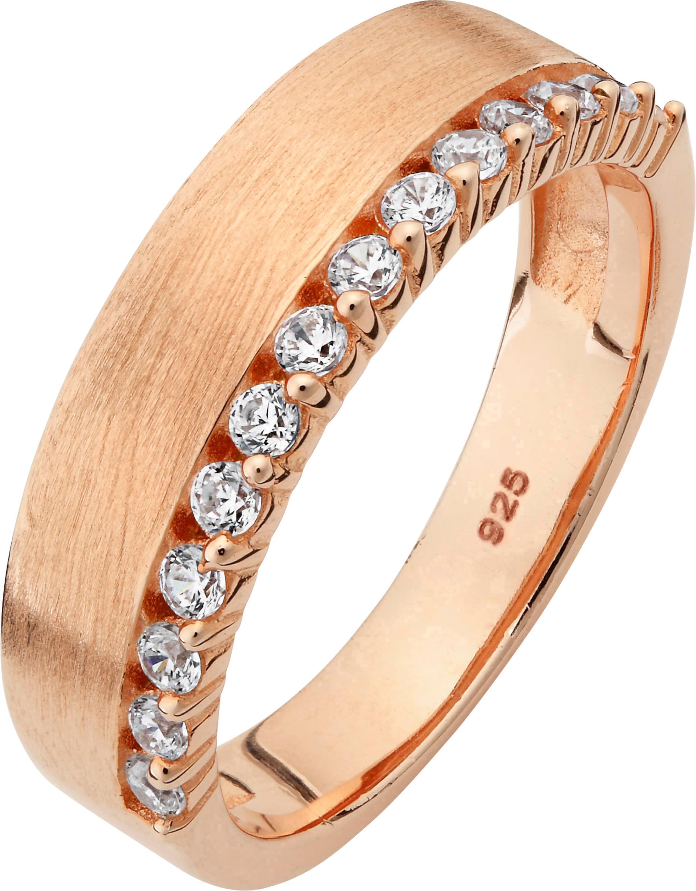 Gold Ring günstig Kaufen-Ring in Silber rosé vergoldet 925 von heine. Ring in Silber rosé vergoldet 925 von heine <![CDATA[Schmücken Sie sich mit diesem Ring aus Silber 925 rosévergoldet. Mit weißen Zirkonia. Breite ca. 5 mm.]]>. 