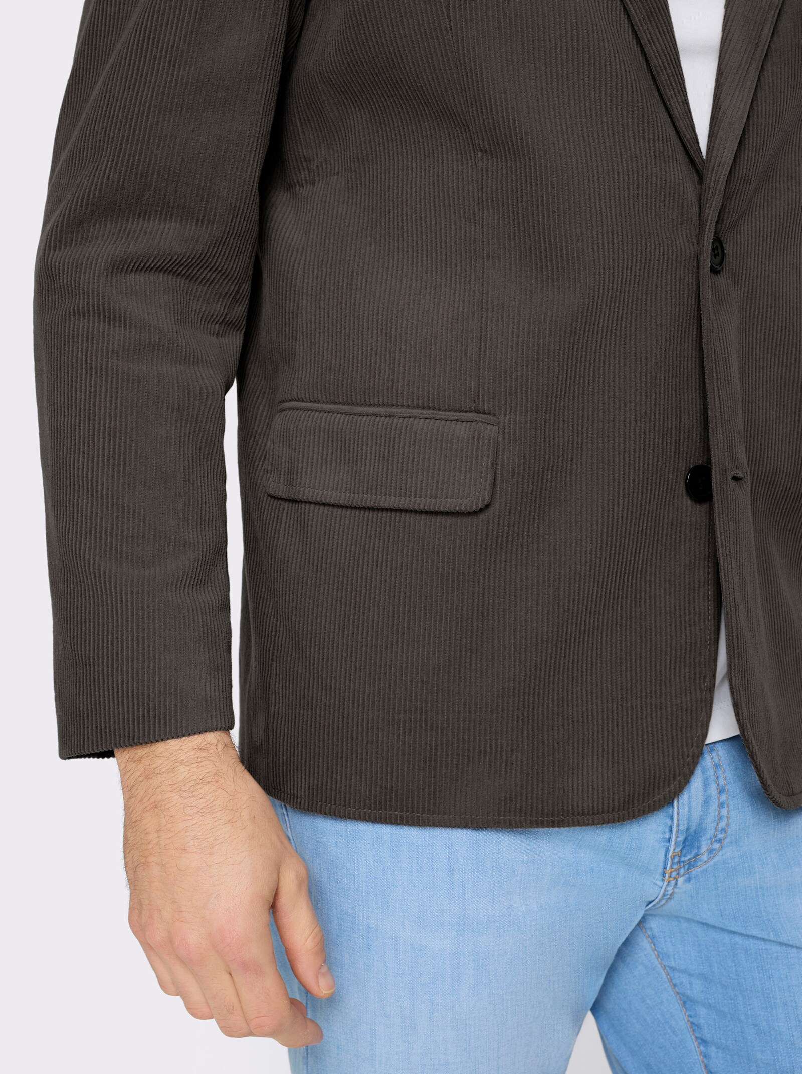Marco Donati Sakko aus Cord, reine Baumwolle - graphit