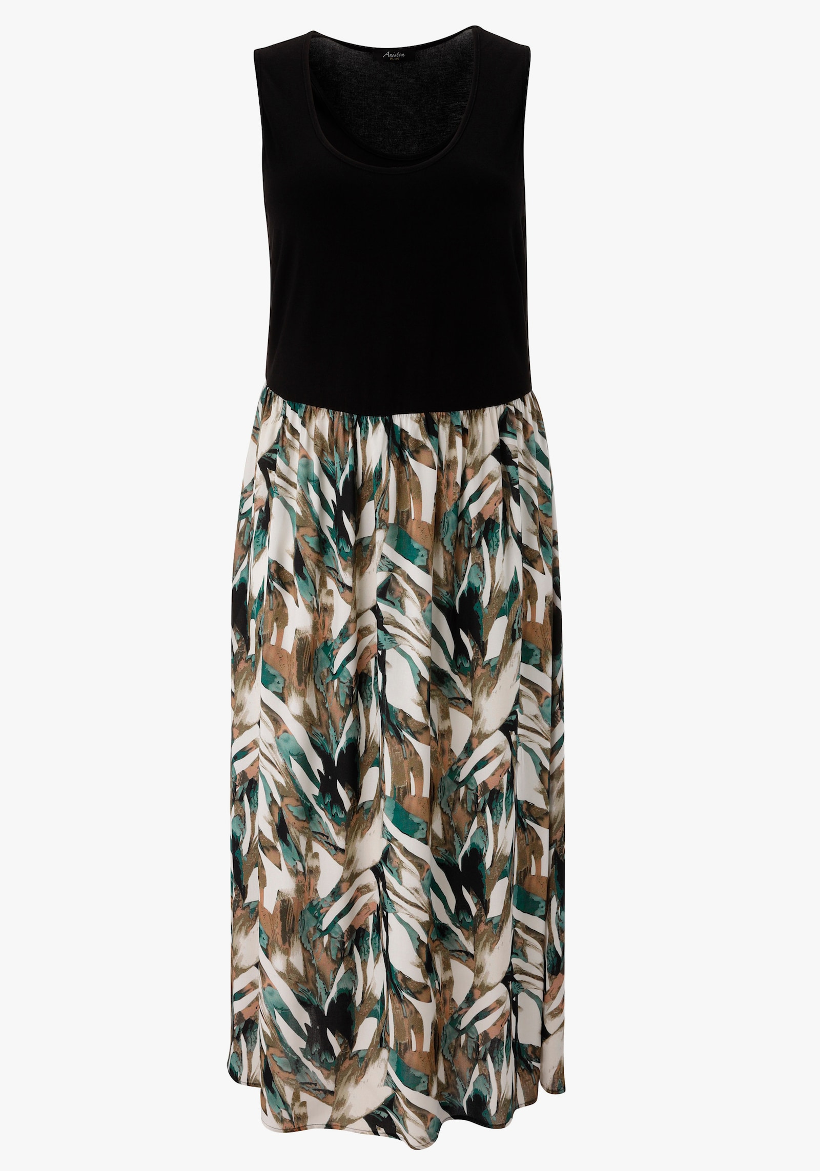 Aniston PLUS Jerseykleid - schwarz-bunt