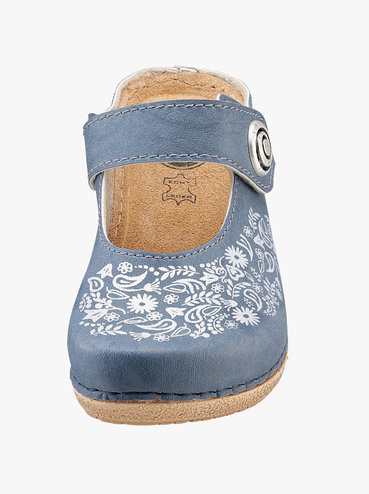 Franken Schuhe Pantofle - džínová modrá