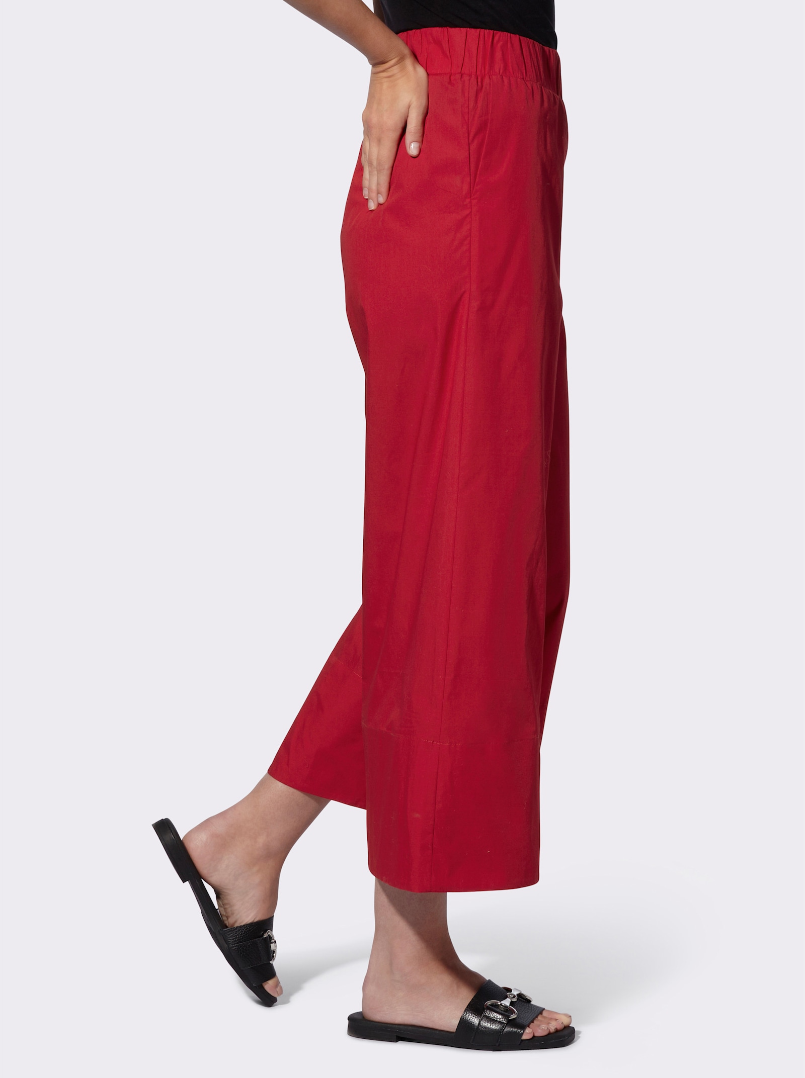 heine Culotte met comfortband rondom - rood