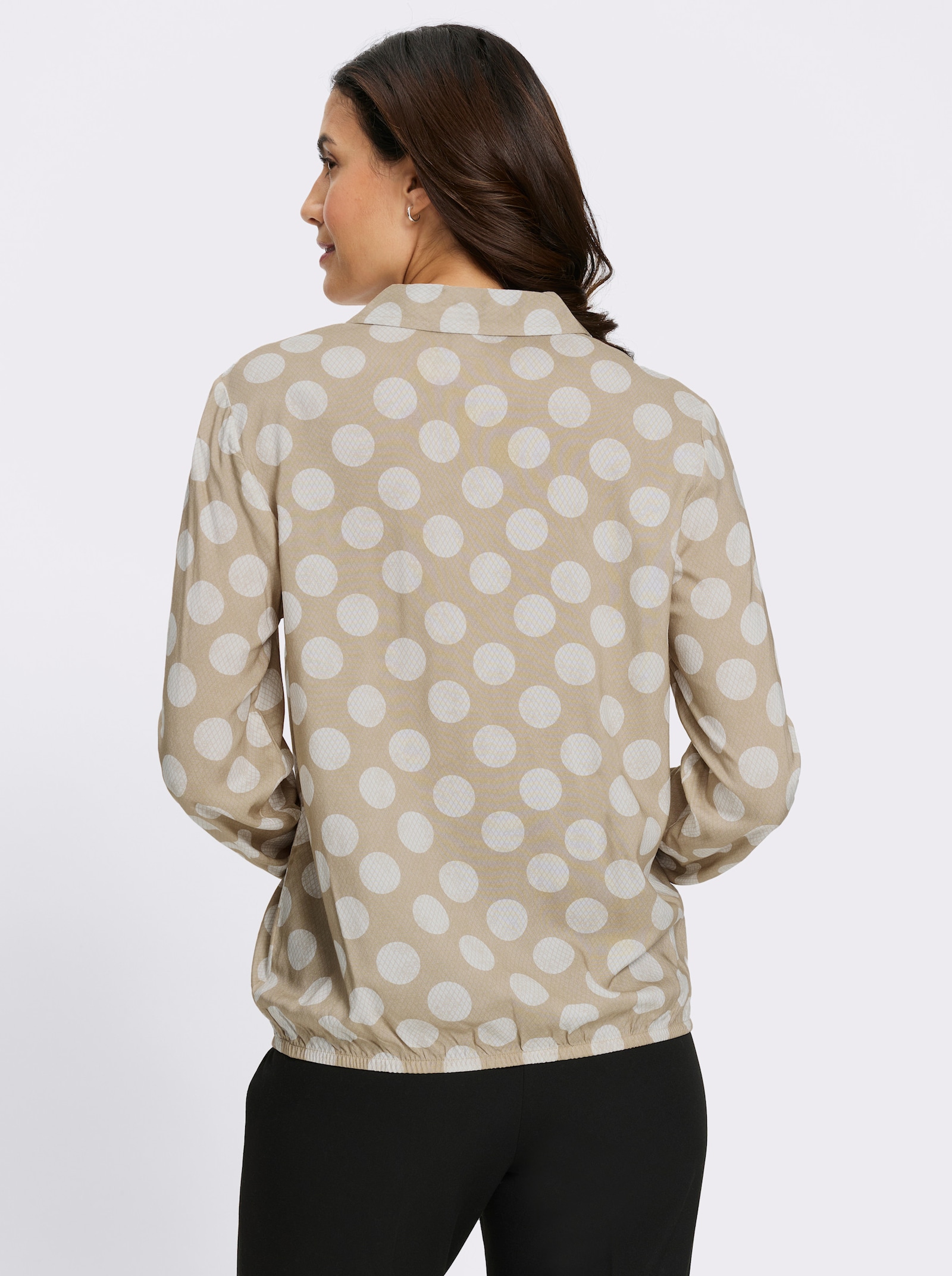 Druckbluse - beige-bedruckt