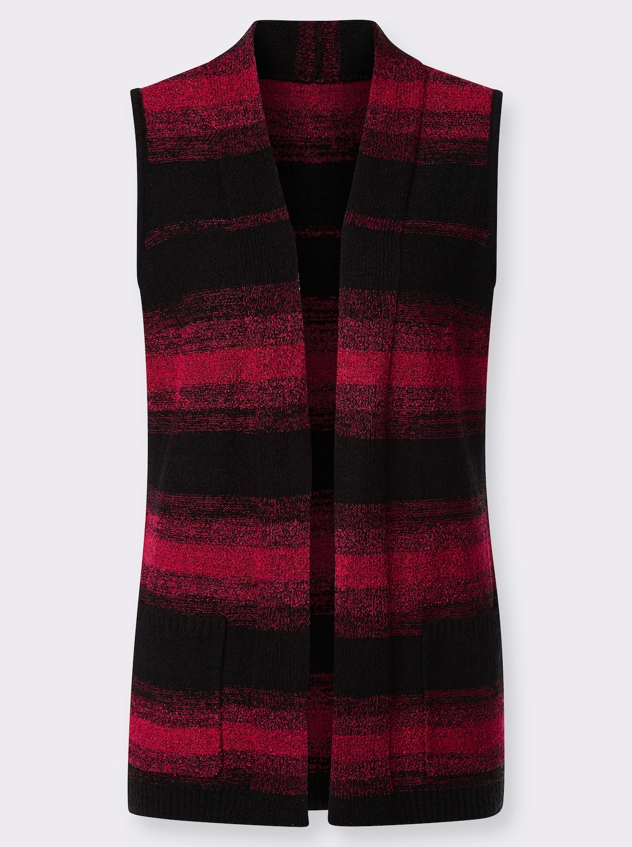 Vest - rood/zwart gestreept