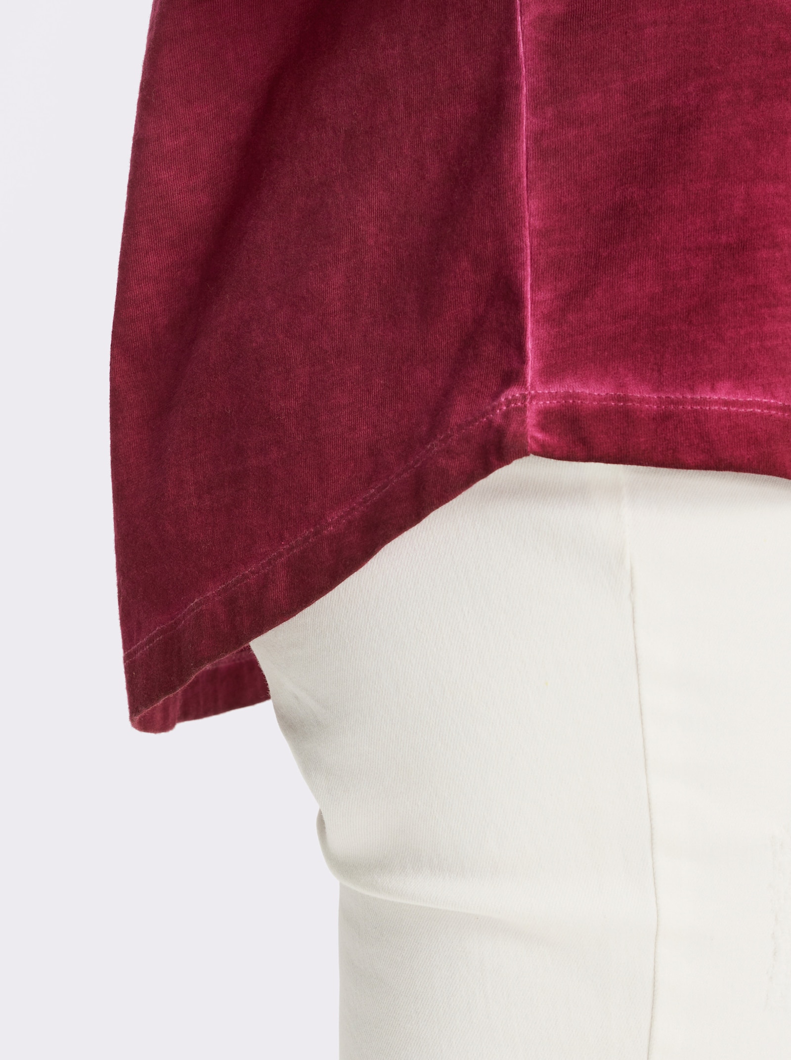 heine Print-Shirt mit Oil-dyed-Waschung - bordeaux