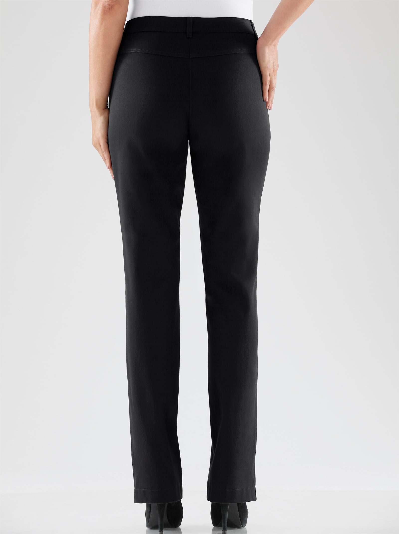 Stehmann Comfort line Pantalon extensible avec poches décoratives devant - noir