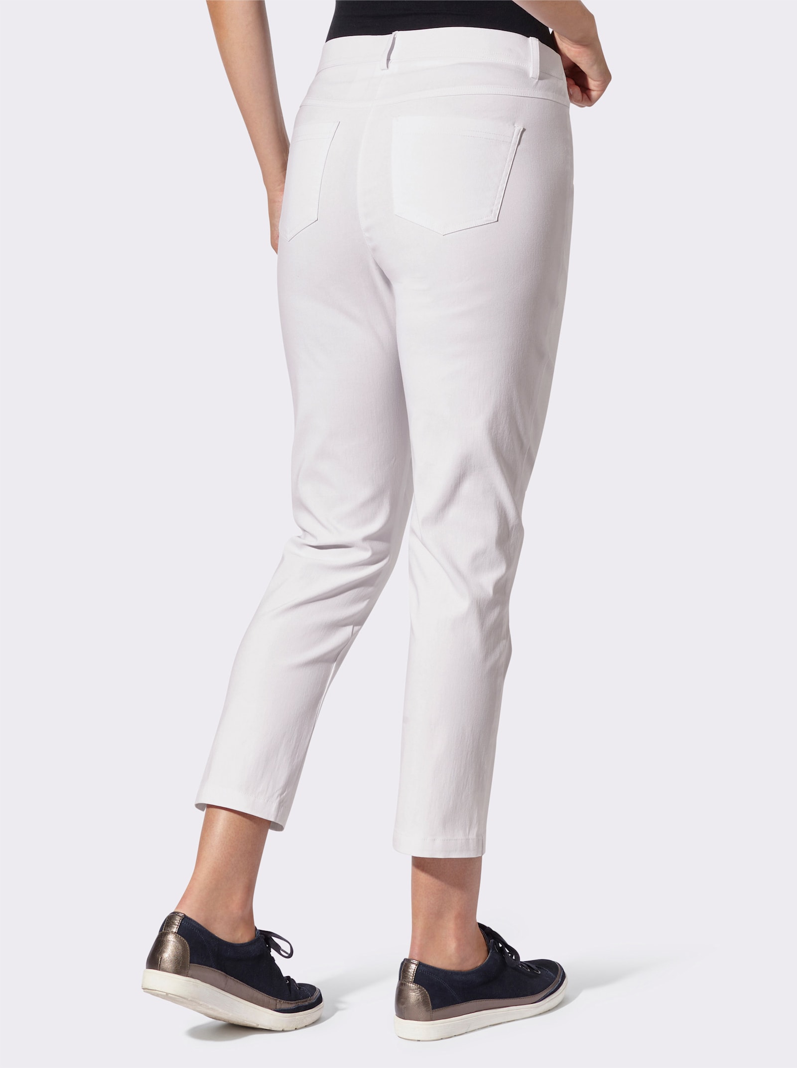 7/8-Hose mit rückwärtigem Dehnbund - weiß