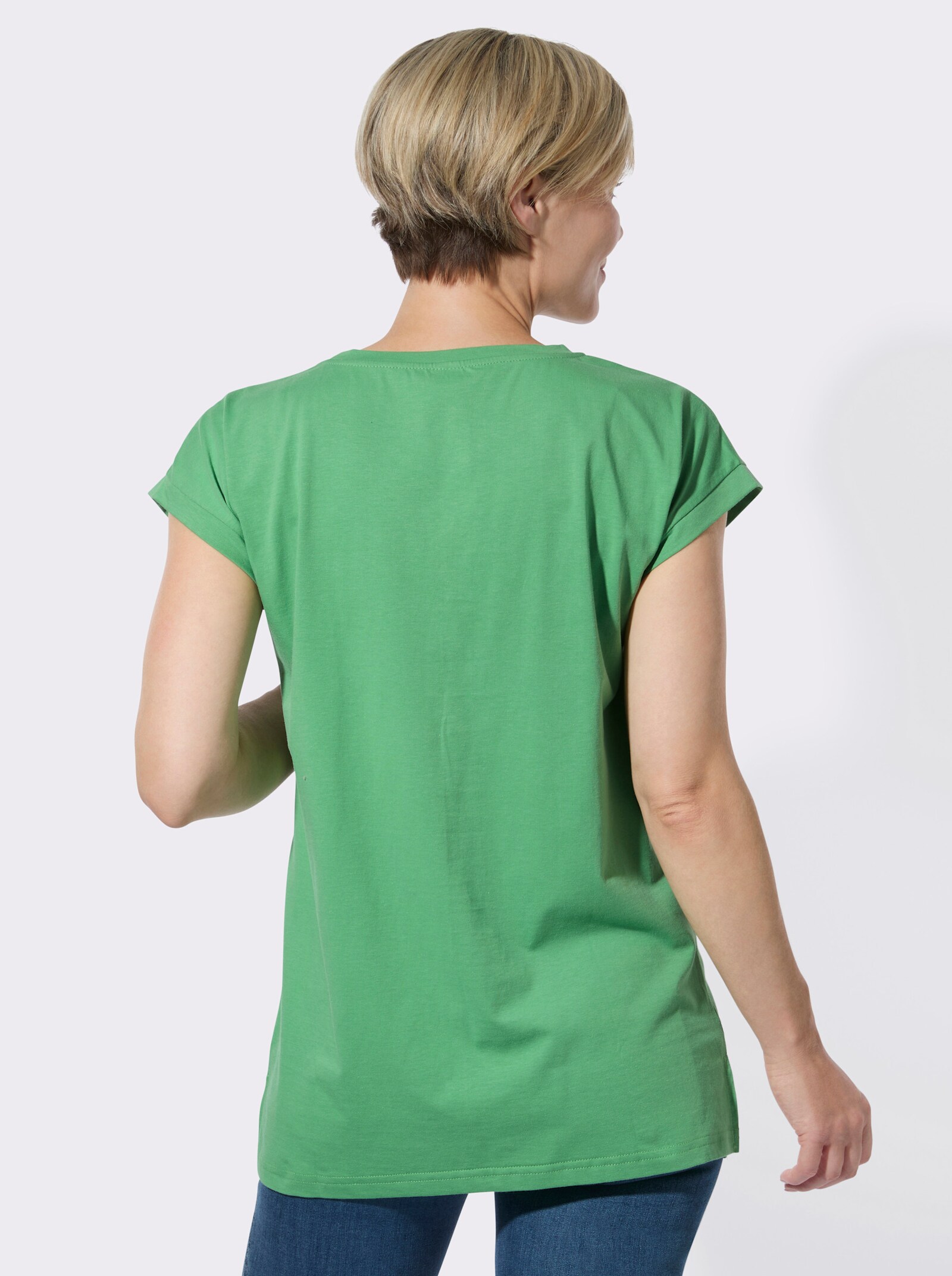 Longshirt mit Print - apfel
