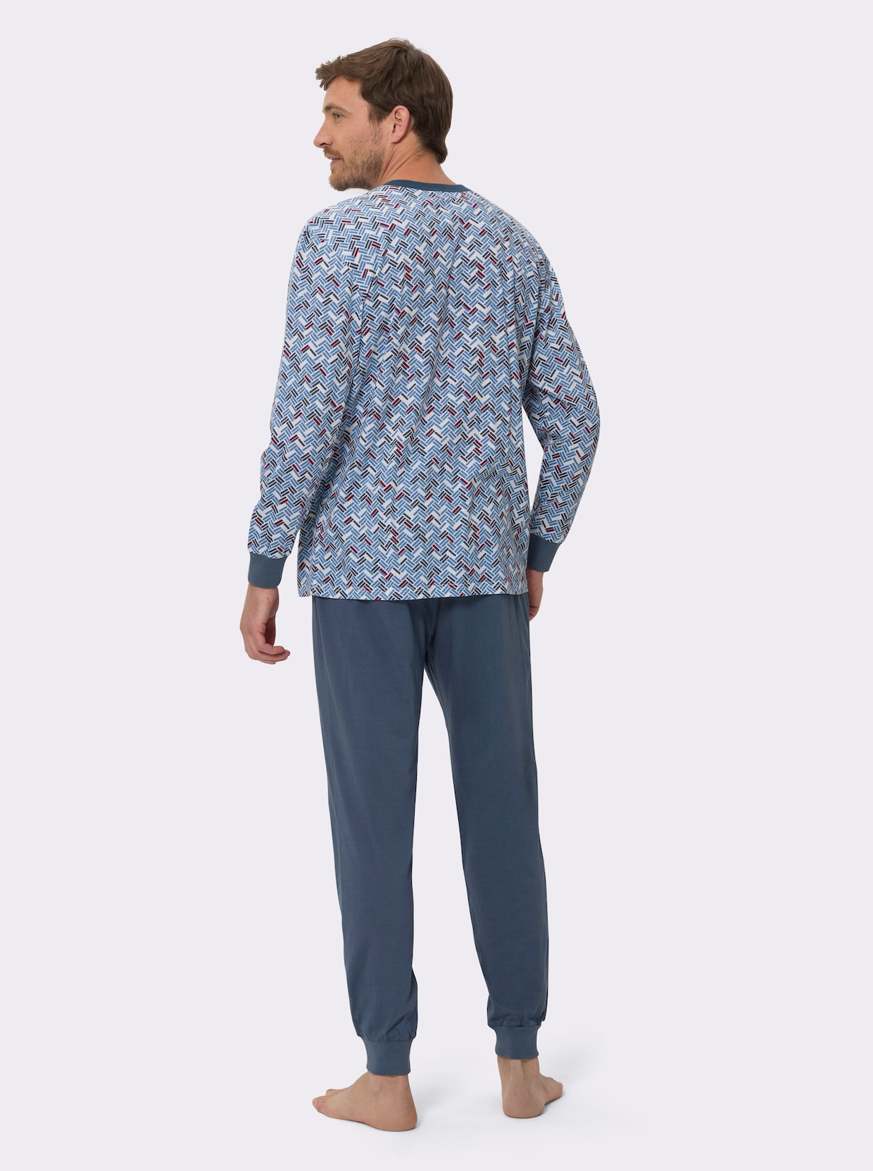 Pyjama - middenblauw/rookblauw