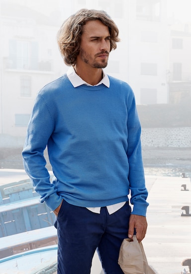 H.I.S Strickpullover - blau