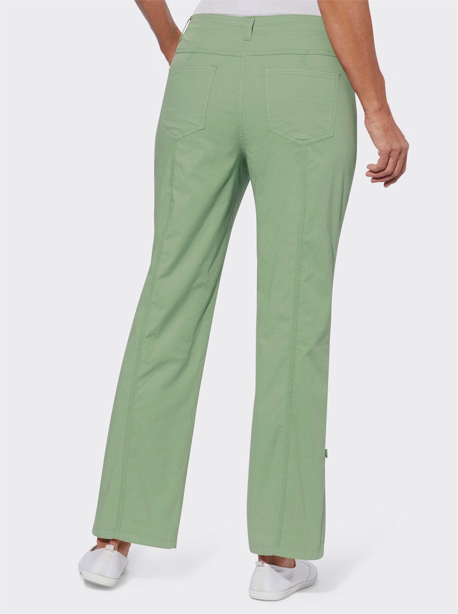 Kalhoty s ohrnovací nohavicemi - eukalypt