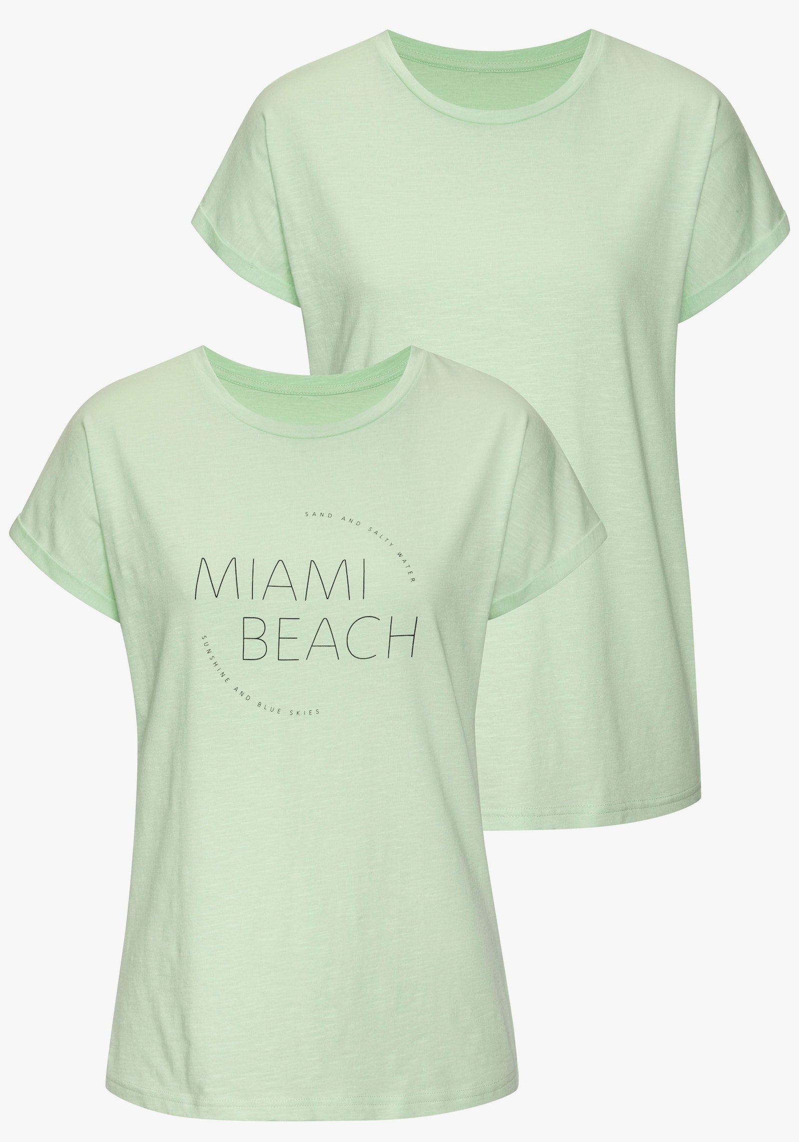 Vivance T-shirt - citron vert imprimé, citron vert uni