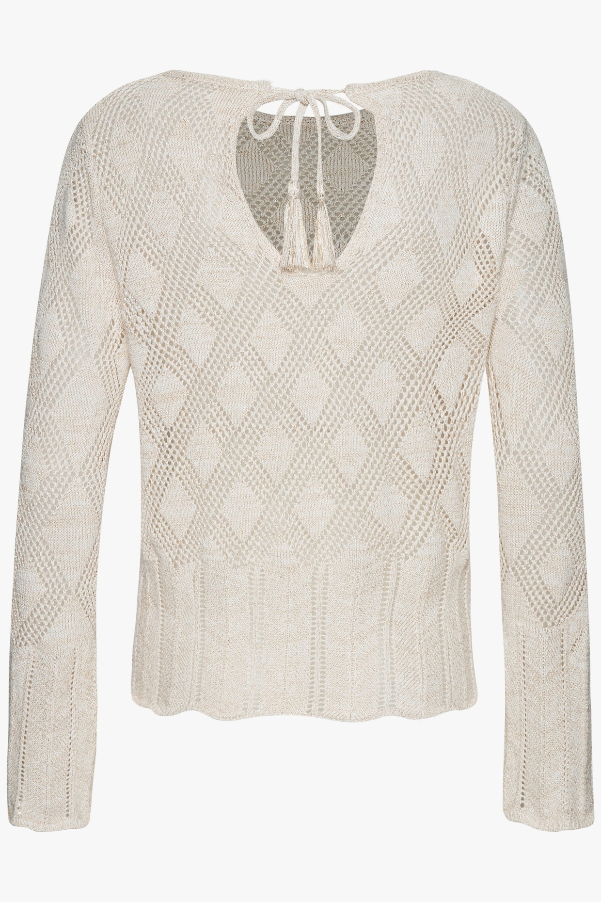 LASCANA Ajourpullover - goudkleur