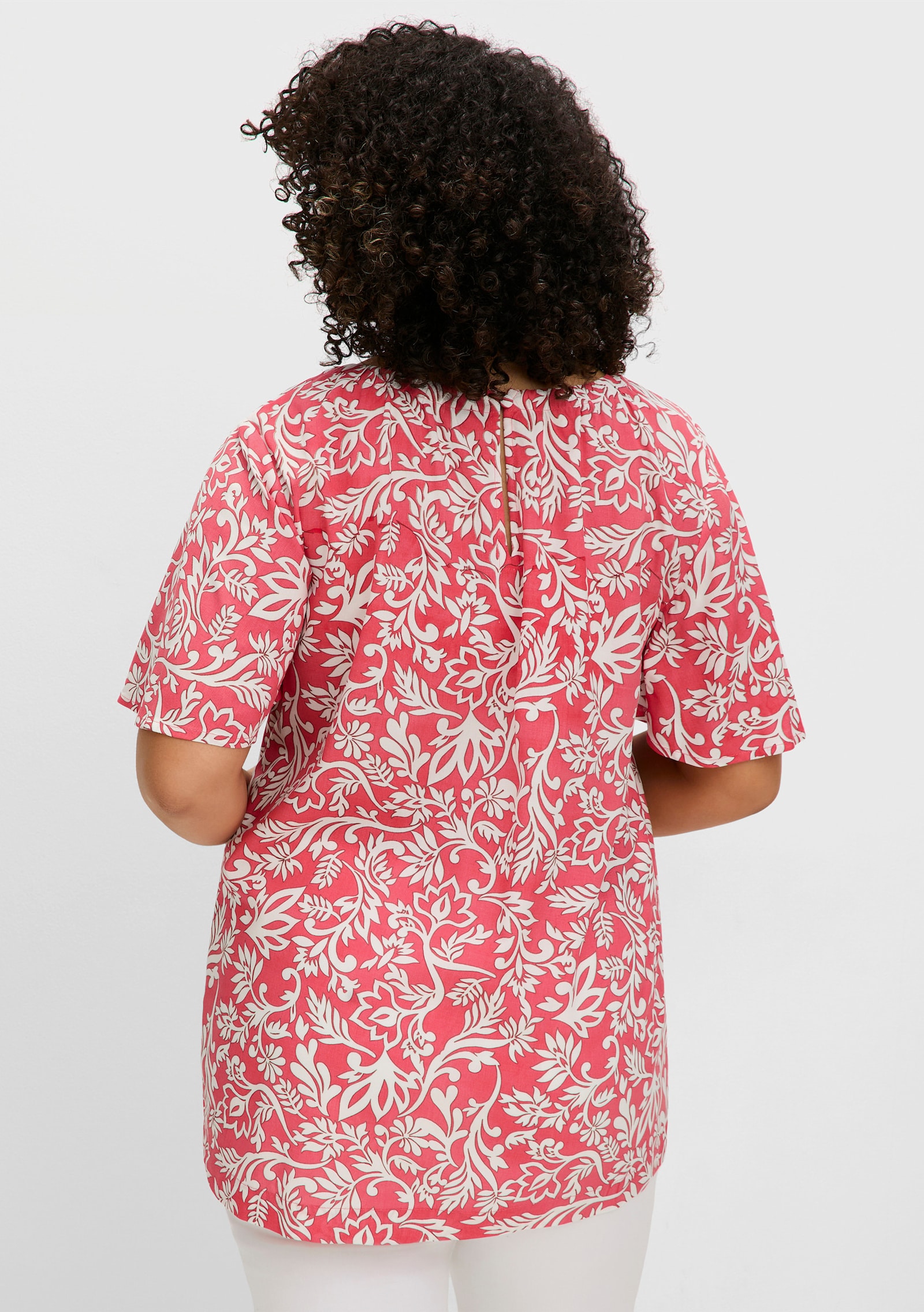 sheego Tunika mit Blätterprint - hummer-gemustert