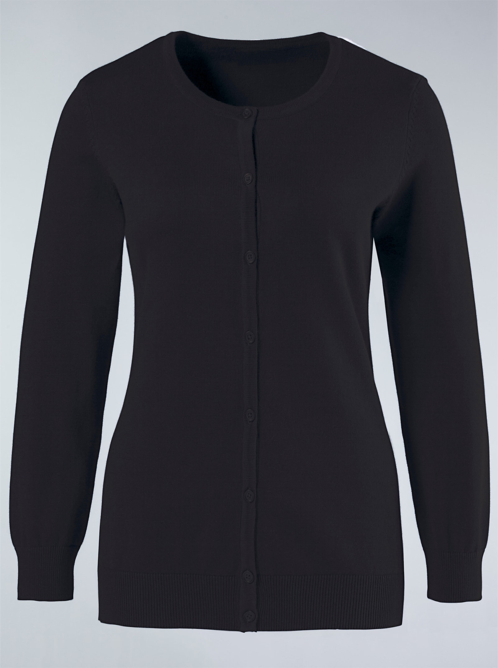 Strickjacke aus reiner Baumwolle - schwarz