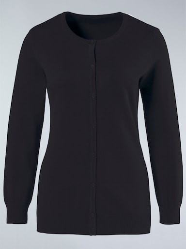  Strickjacke aus reiner Baumwolle - schwarz