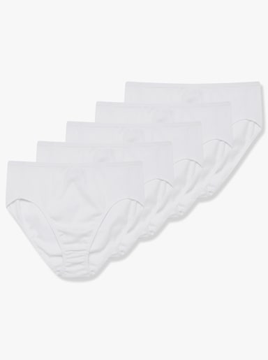 wäschepur Jazzpants in Pikee-Qualität - 5x weiß