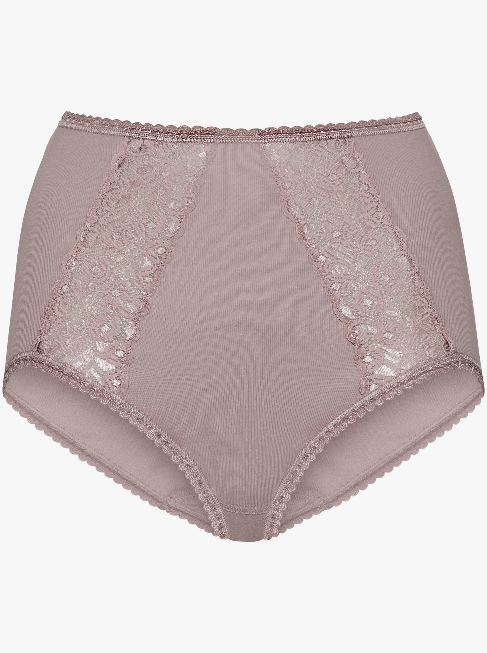 wäschepur Tailleslip met elastische kantinzet - taupe