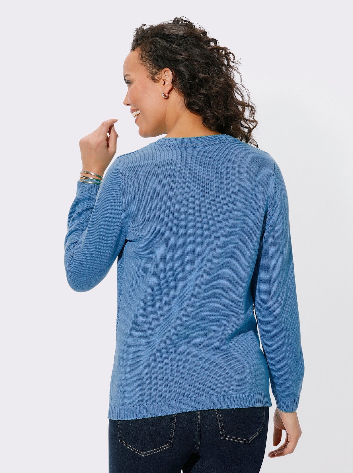 Pullover - mittelblau