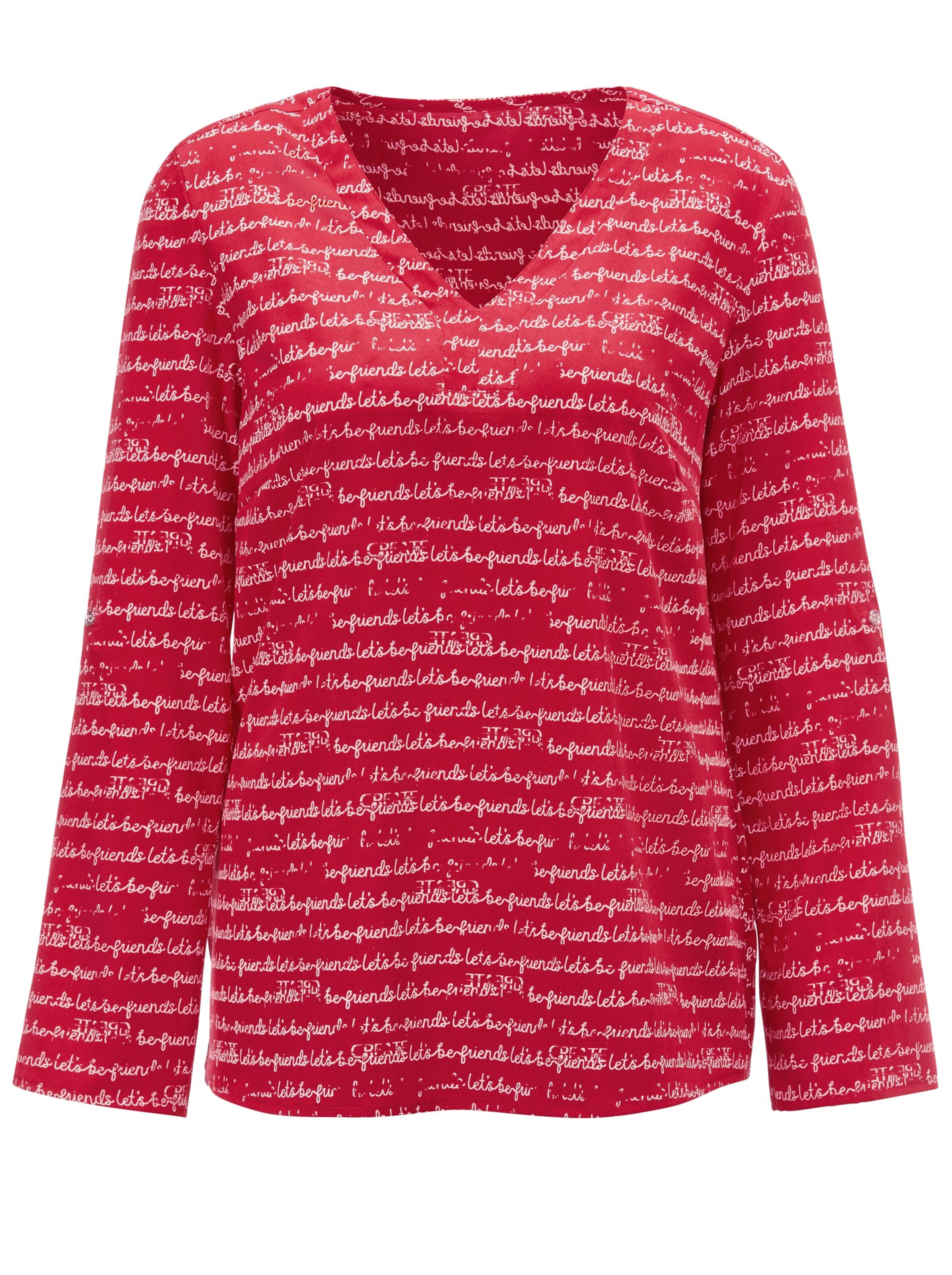 Bluse - rot-bedruckt