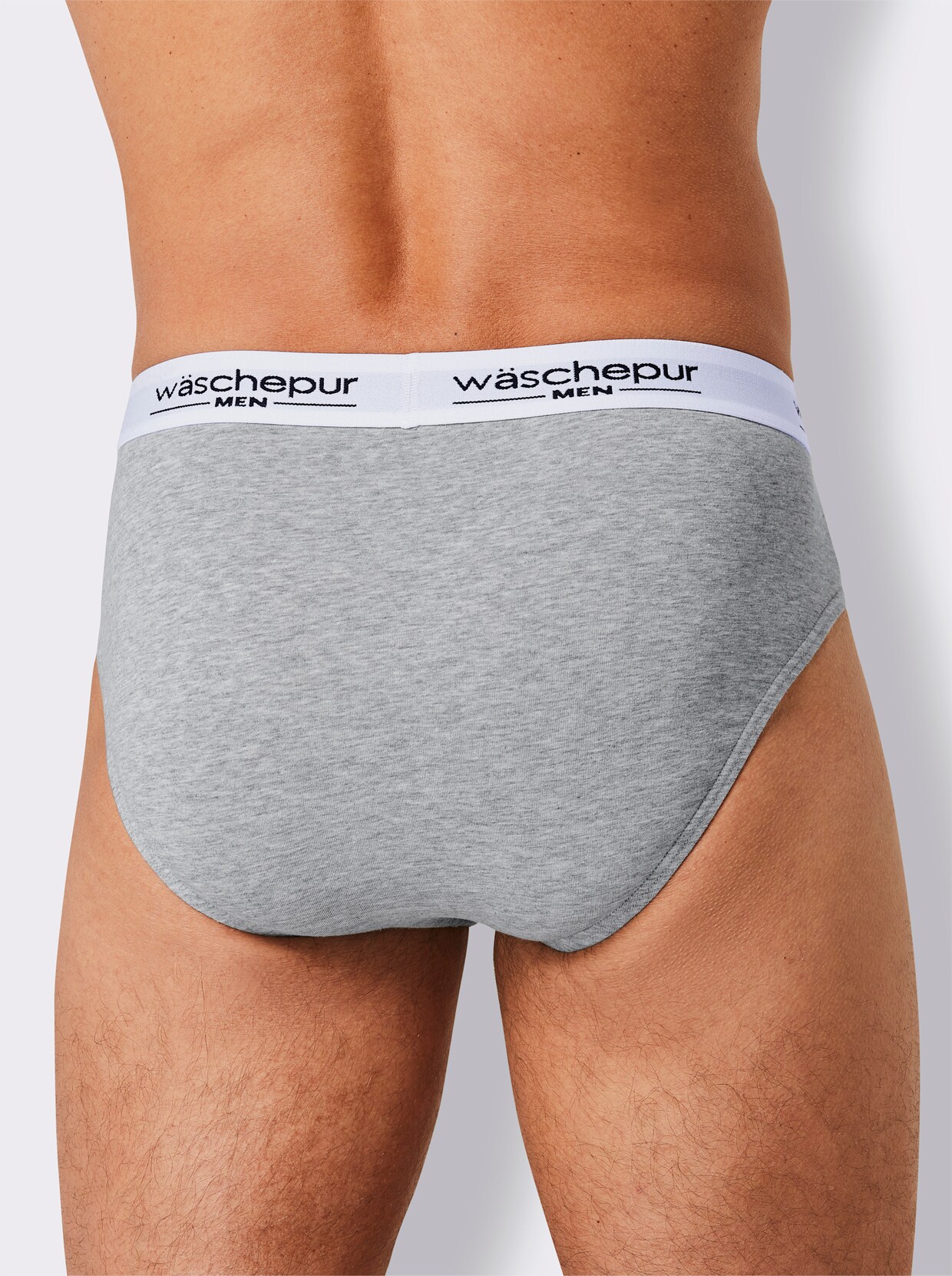 wäschepur men Slip - anthrazit + grau + weiß