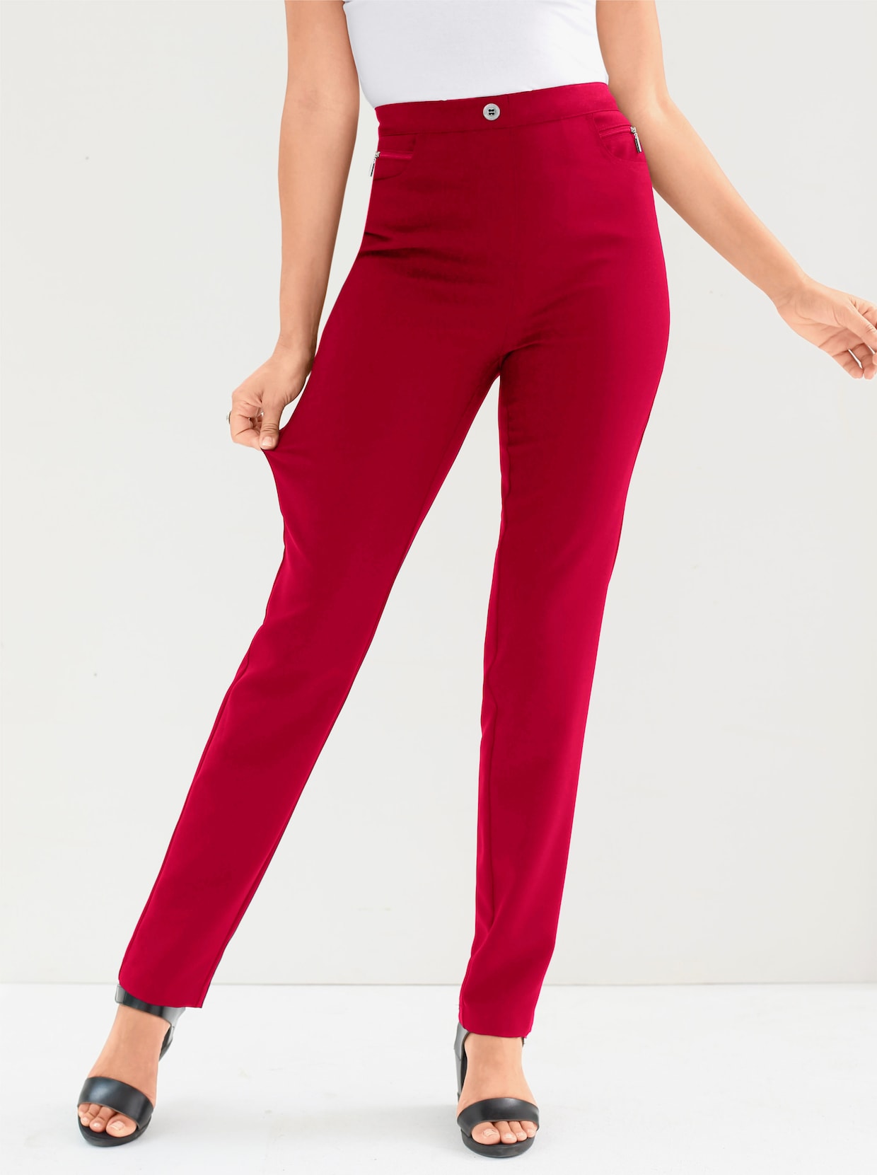 Pantalon en bengaline - rouge