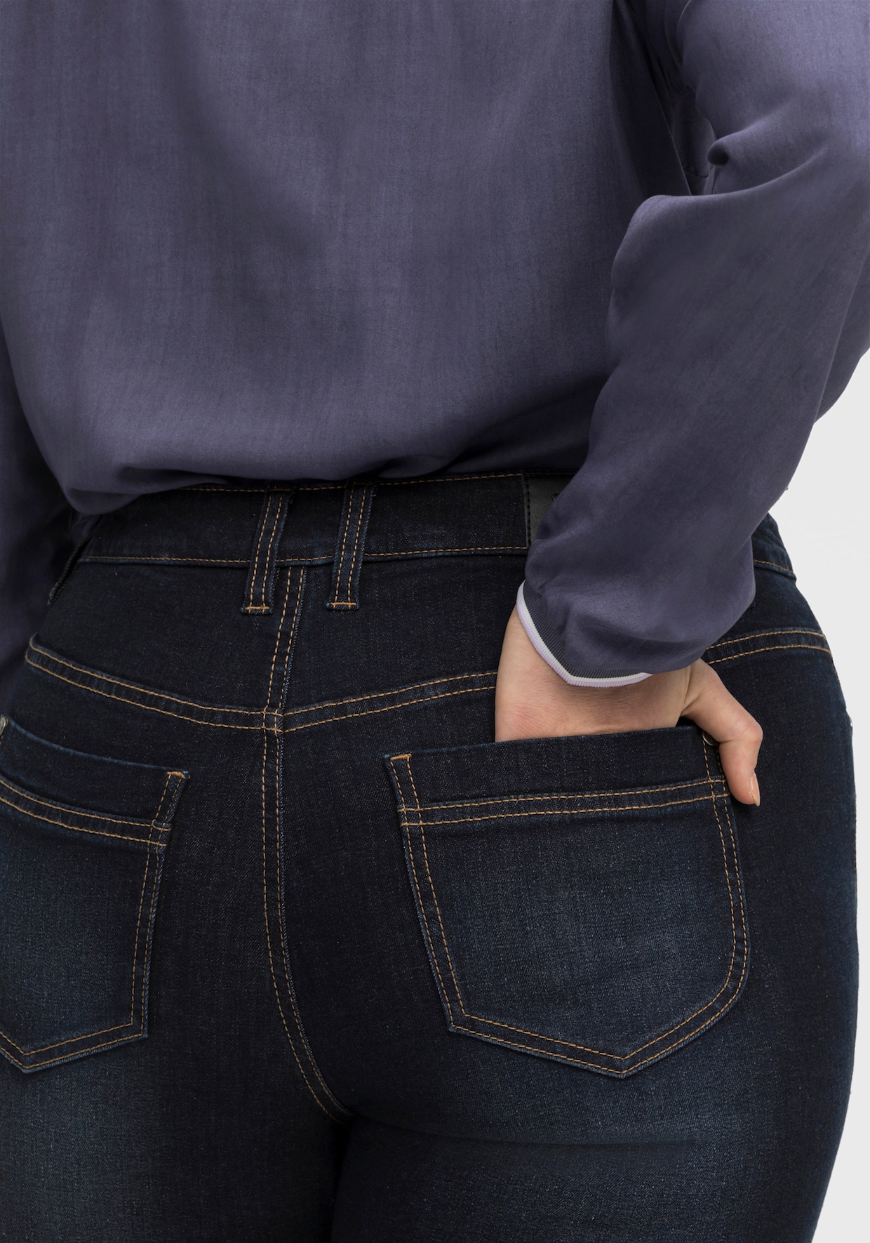 sheego Bootcut jeans - dark blue denim