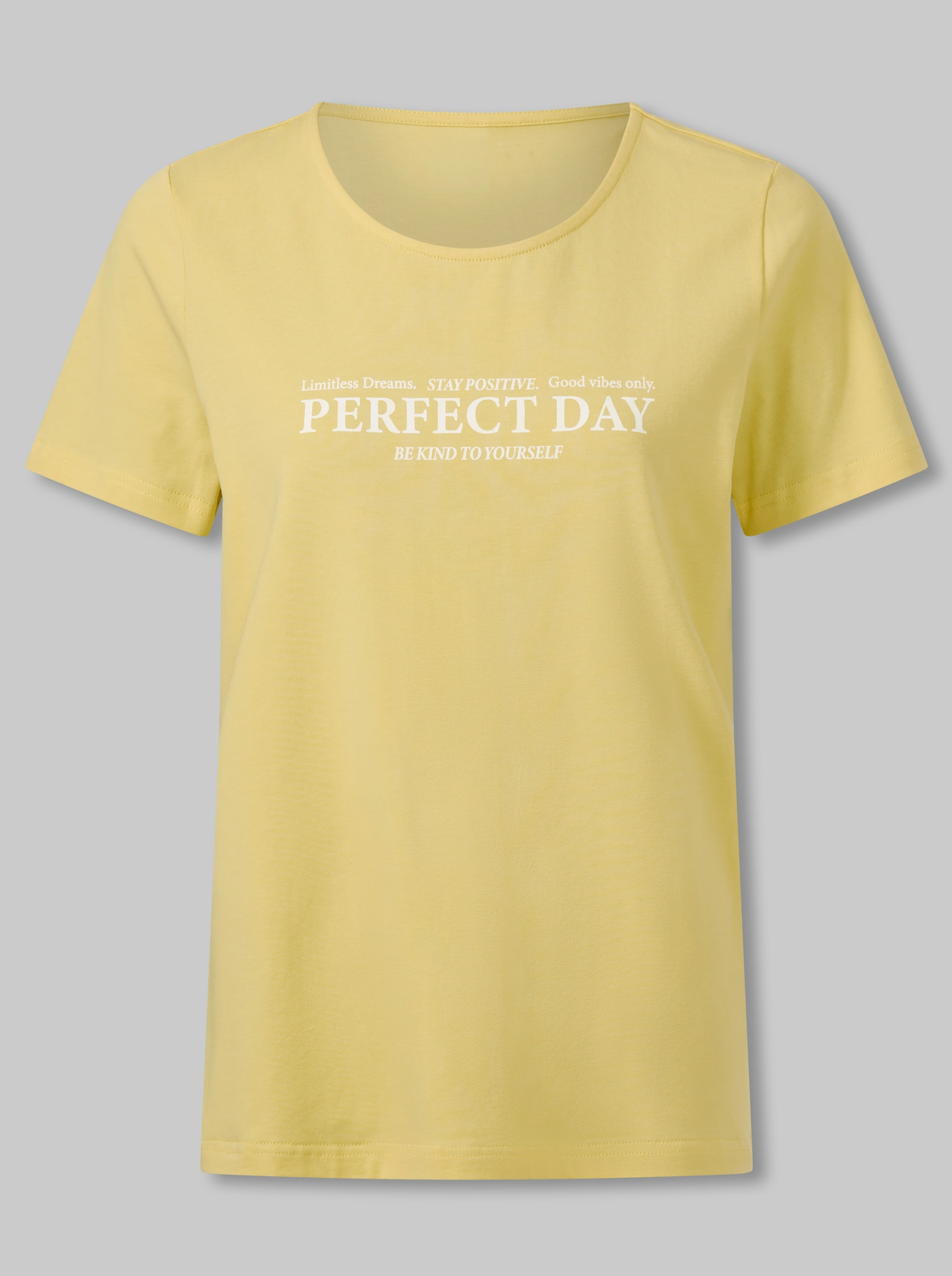 heine Shirt mit Schriftzug - zitrone