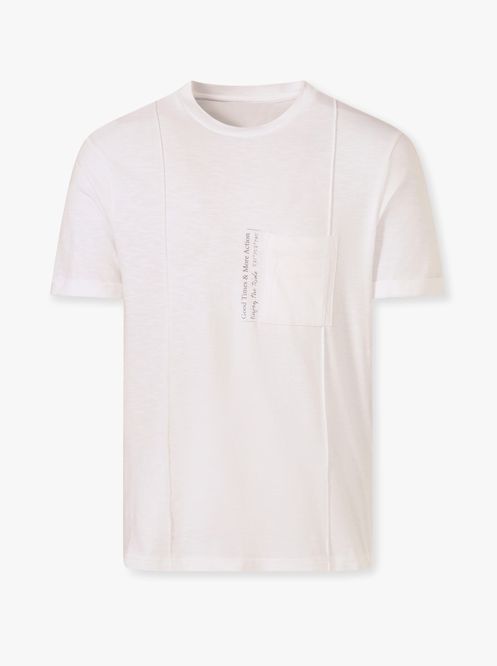 Marco Donati Shirt met korte mouwen en versiering, contrastkleurig - wit