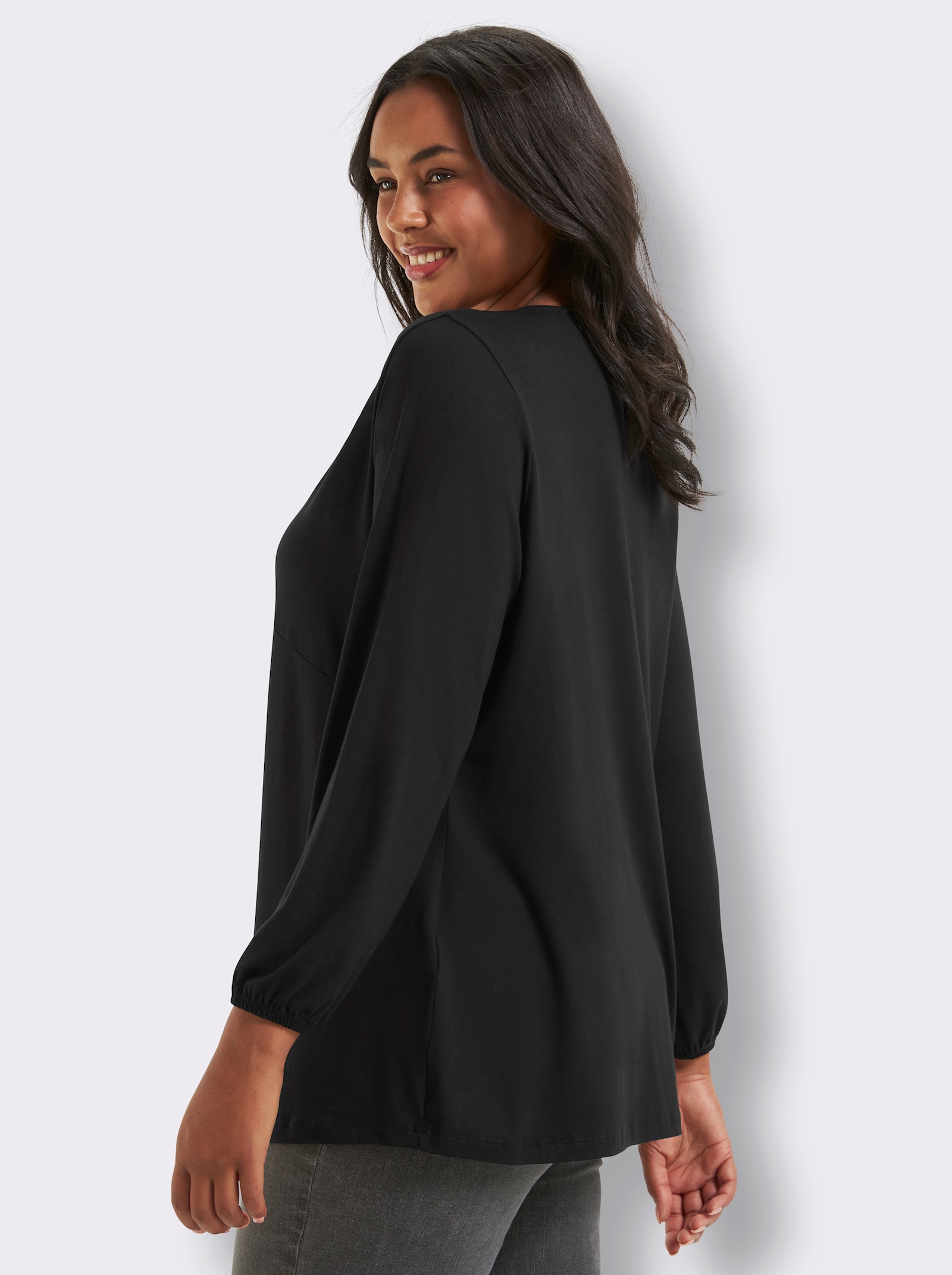 Longshirt - schwarz