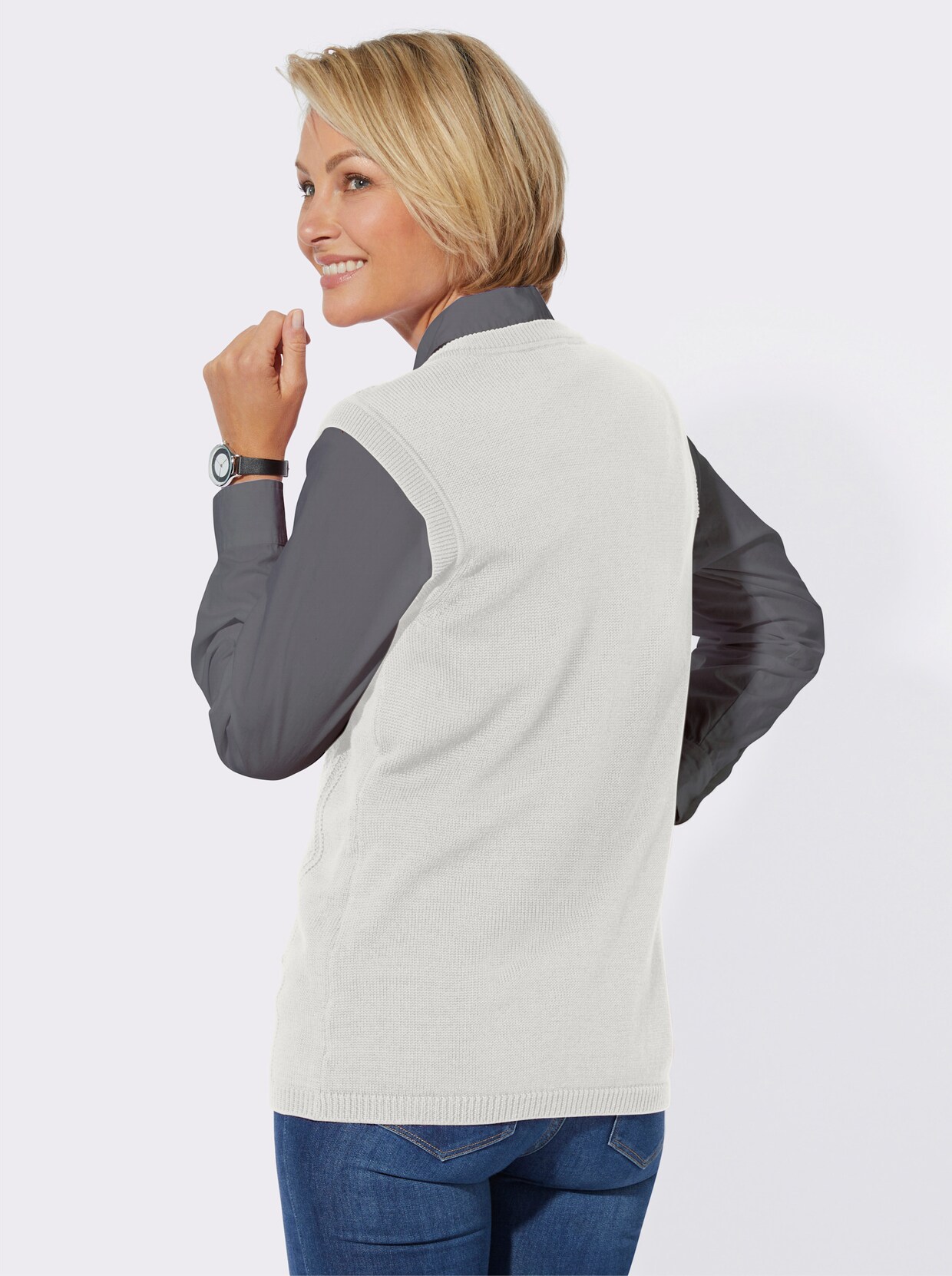 Strickweste - weiß