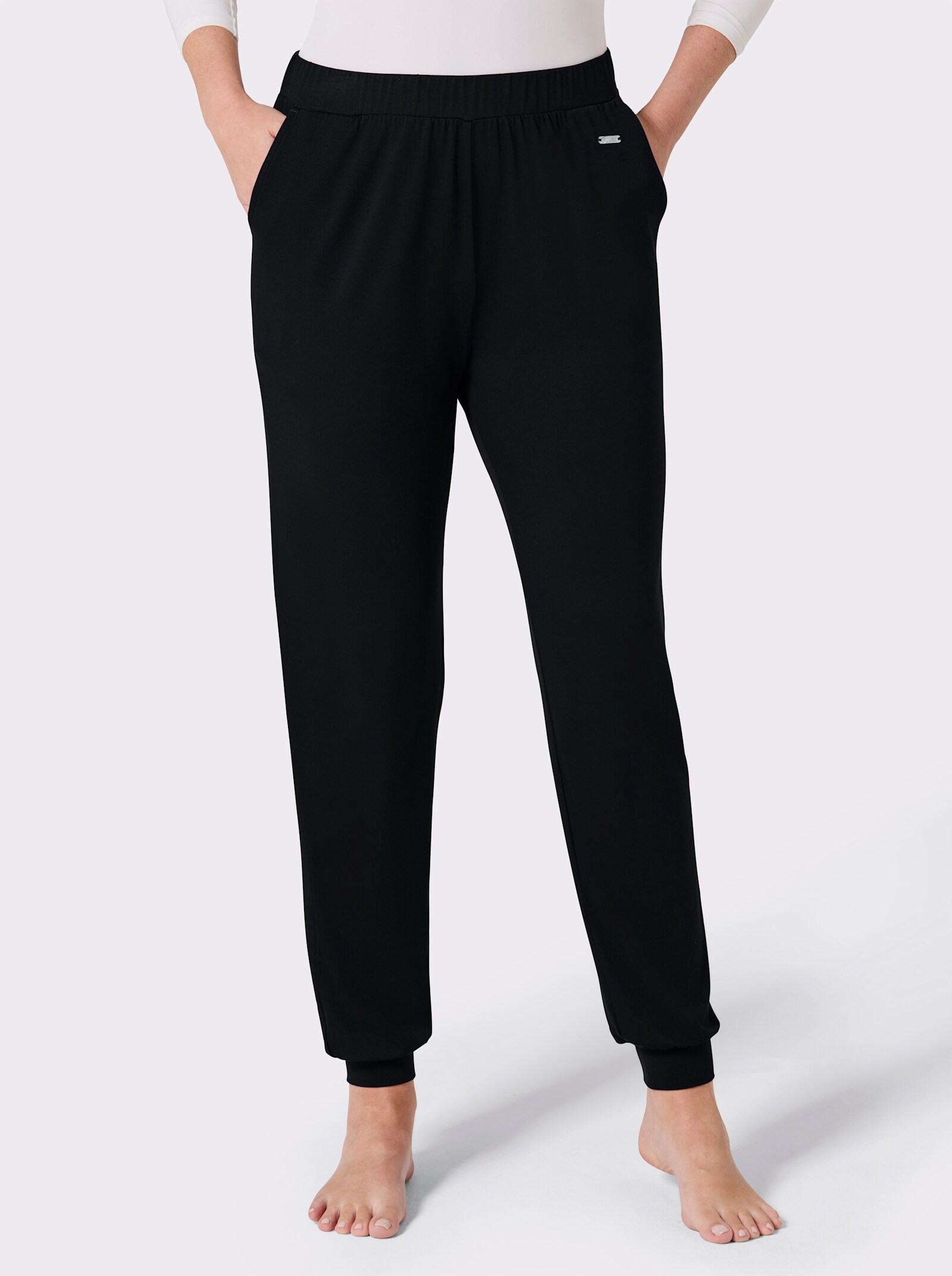 feel good Jogginghose aus Viskose-Mix - schwarz