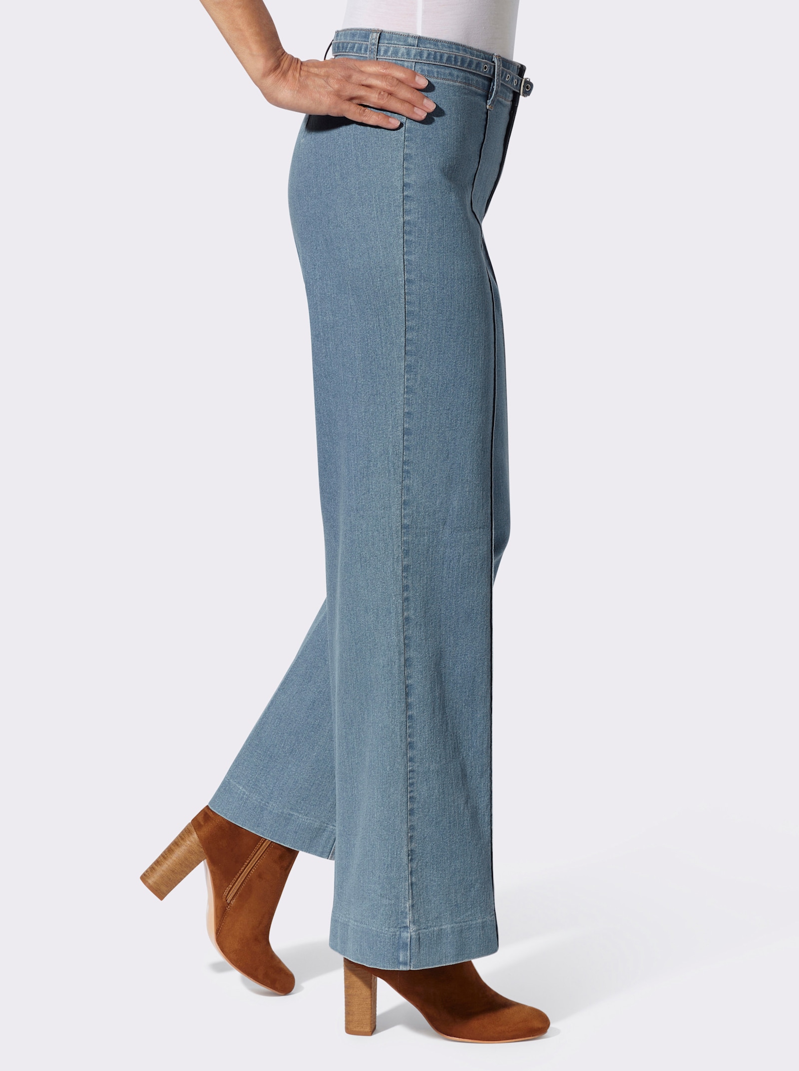  Jeans mit Biese vorne - blue-bleached