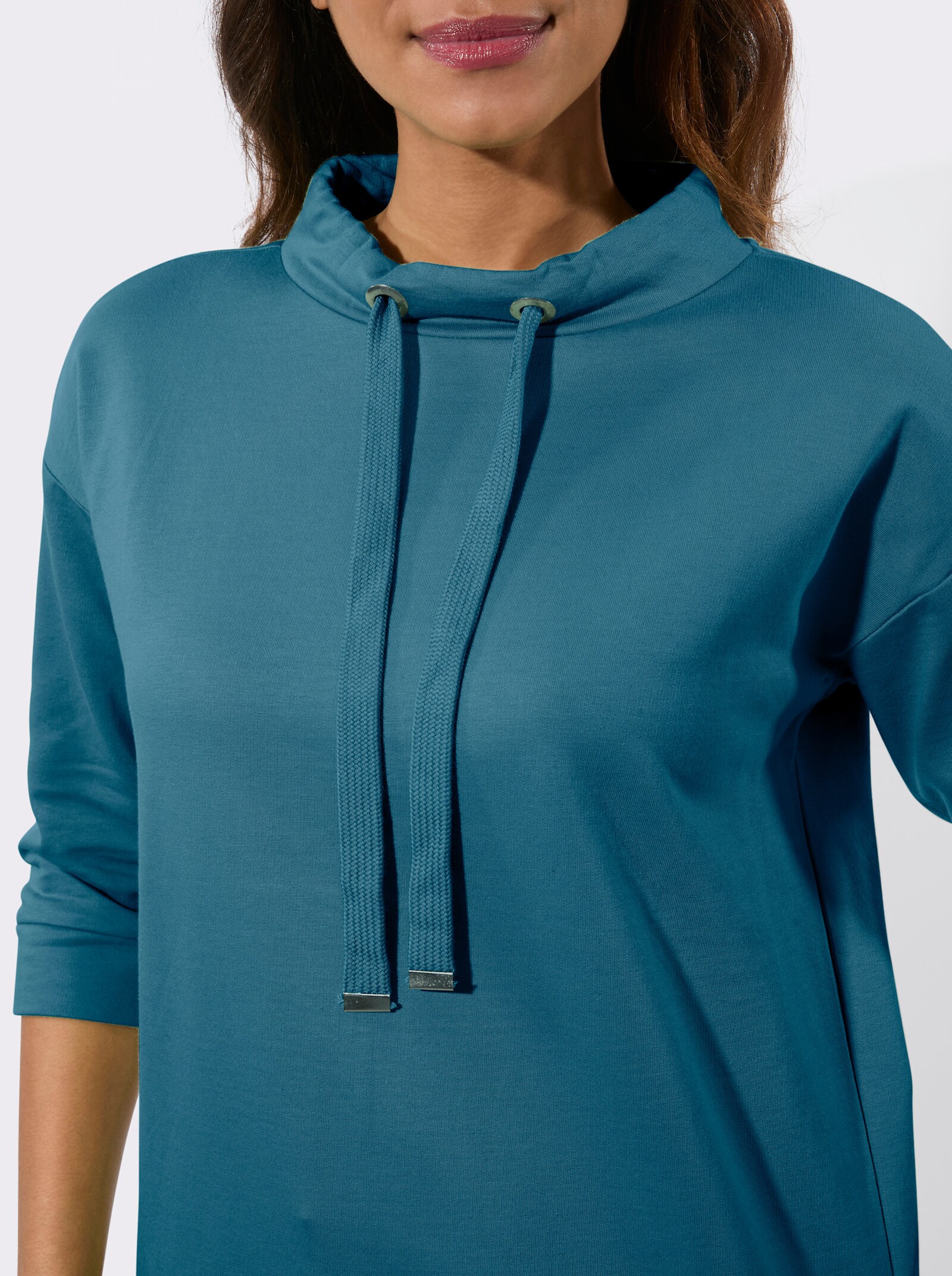 Sweatshirt mit überschnittenen Schultern - topas