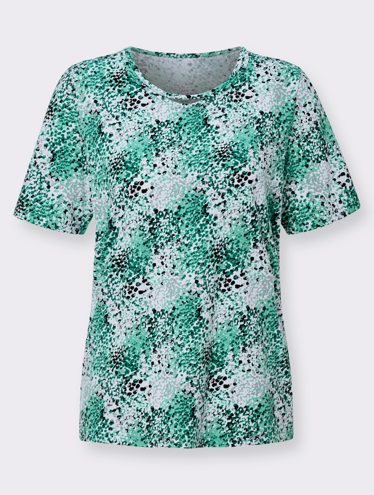 Shirt met korte mouwen - smaragdgroen geprint
