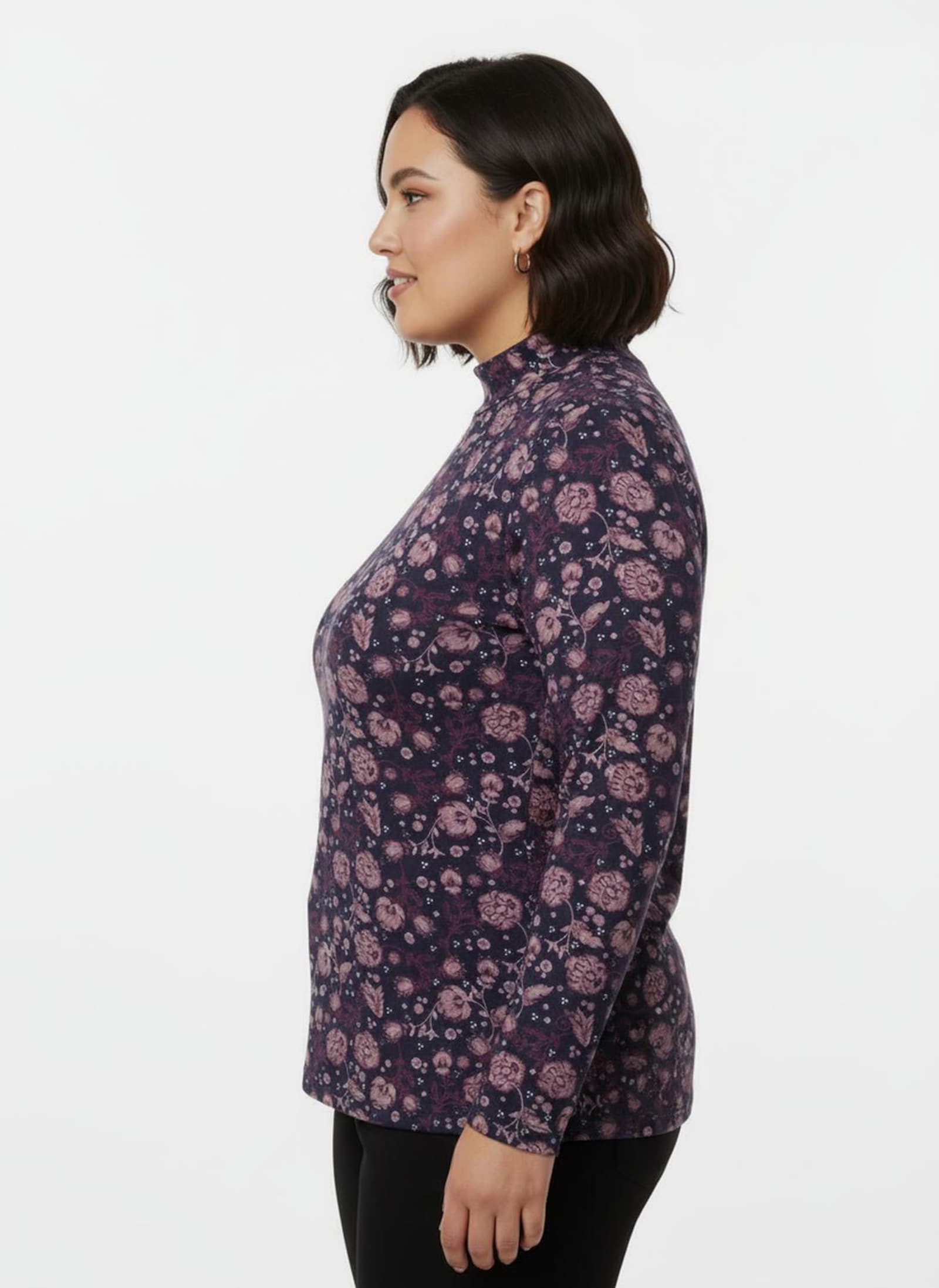 Print-Shirt mit Stehkragen - marine-erika-bedruckt