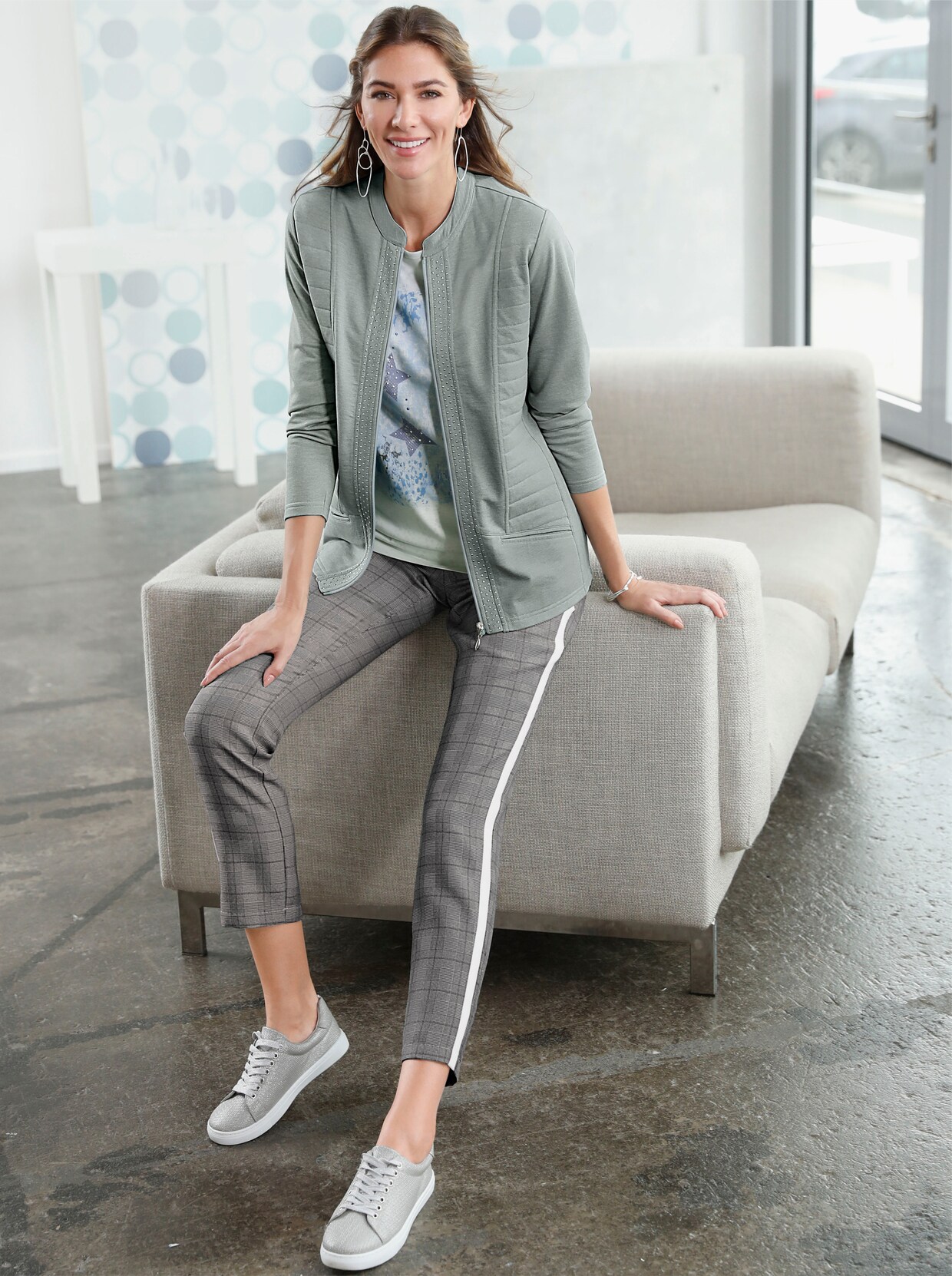 Kavaj i sweatshirtmaterial - mint
