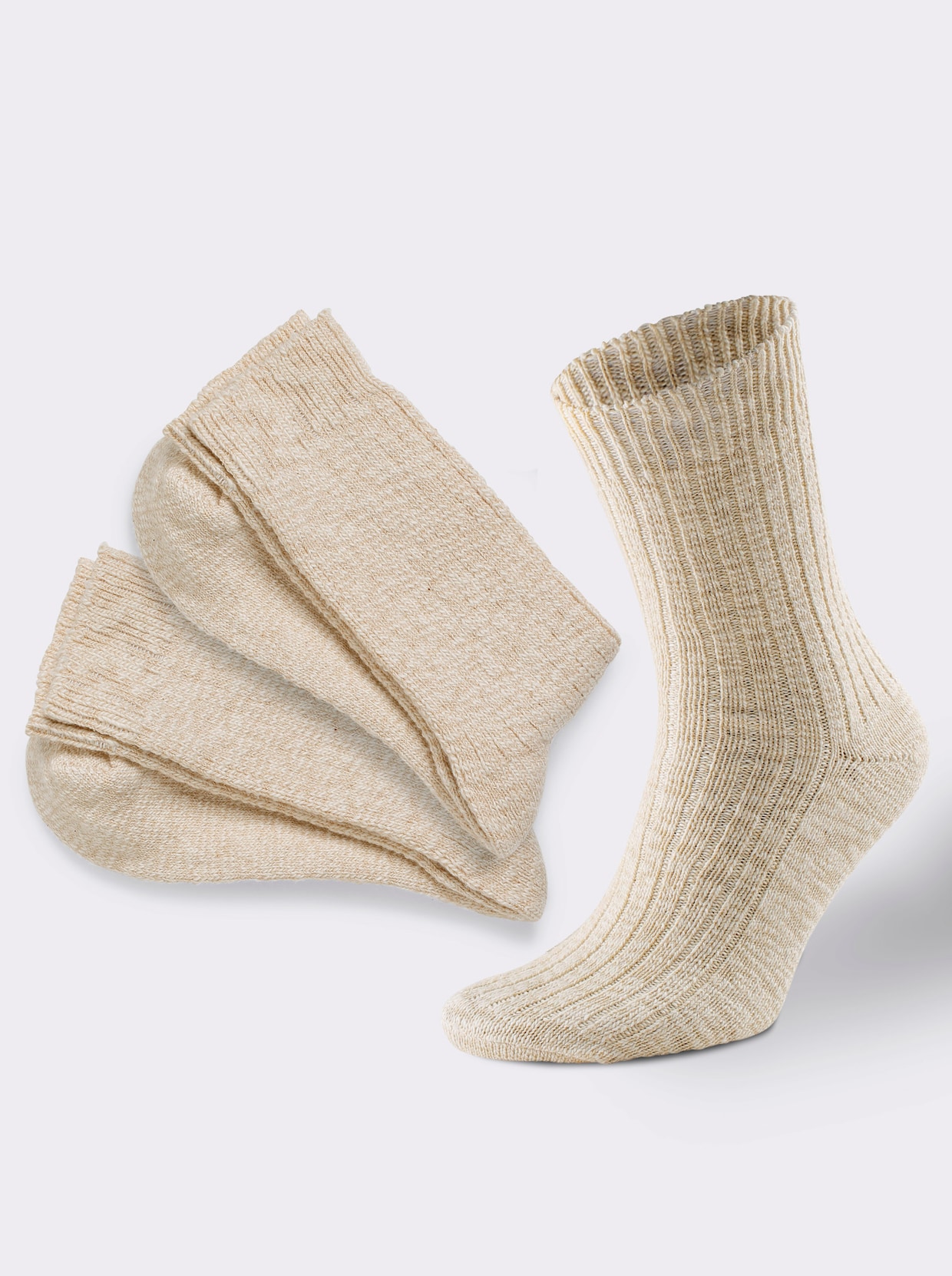 wäschepur Damen-Socken - sand-meliert