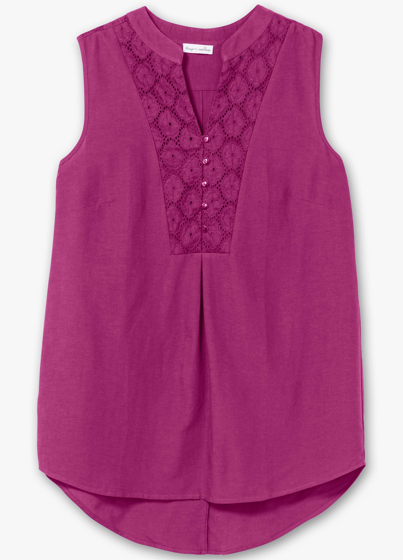sheego by Joe Browns Blusentop mit Spitzenbesatz - magenta