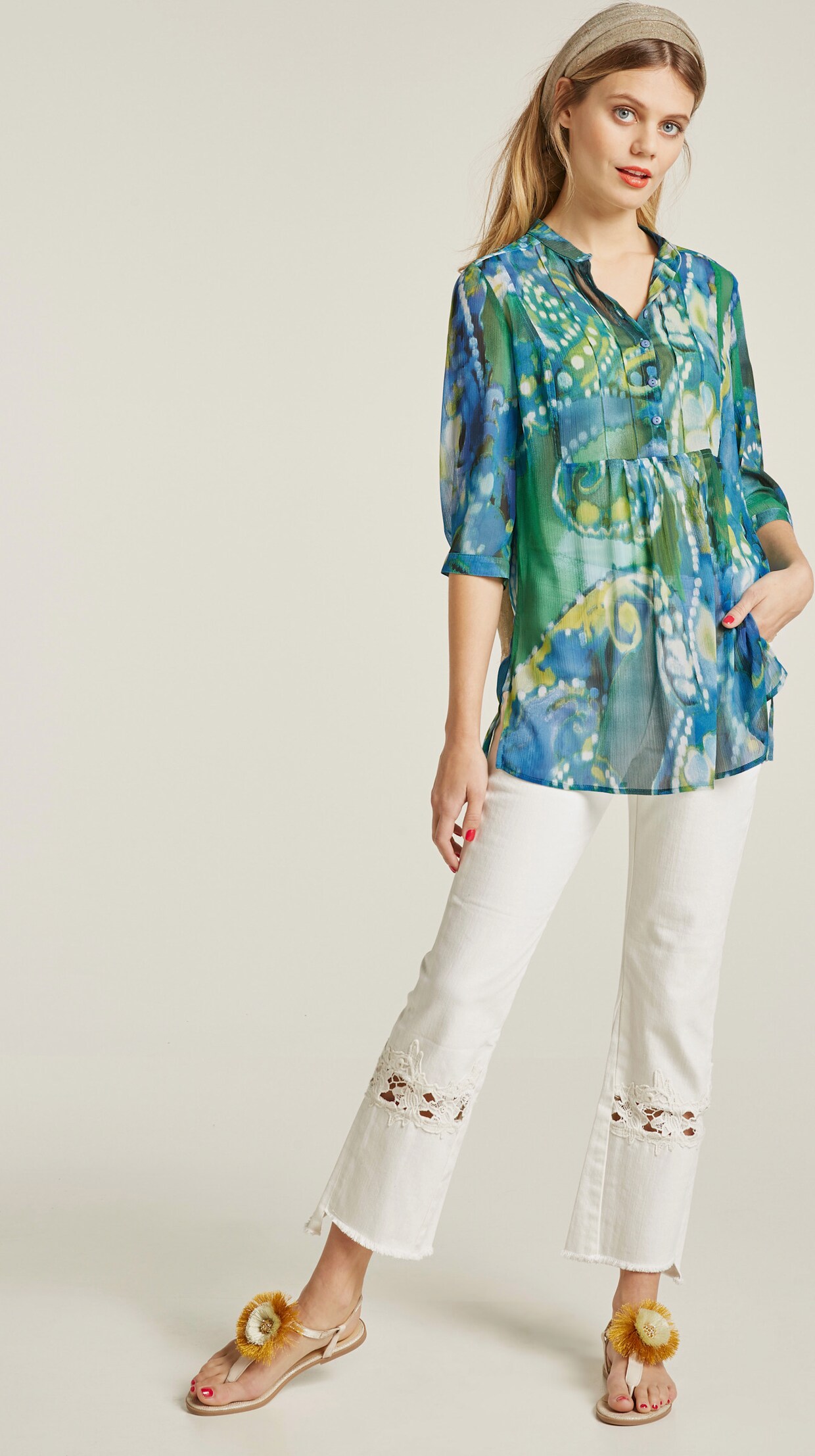 heine Tuniek met print - groen